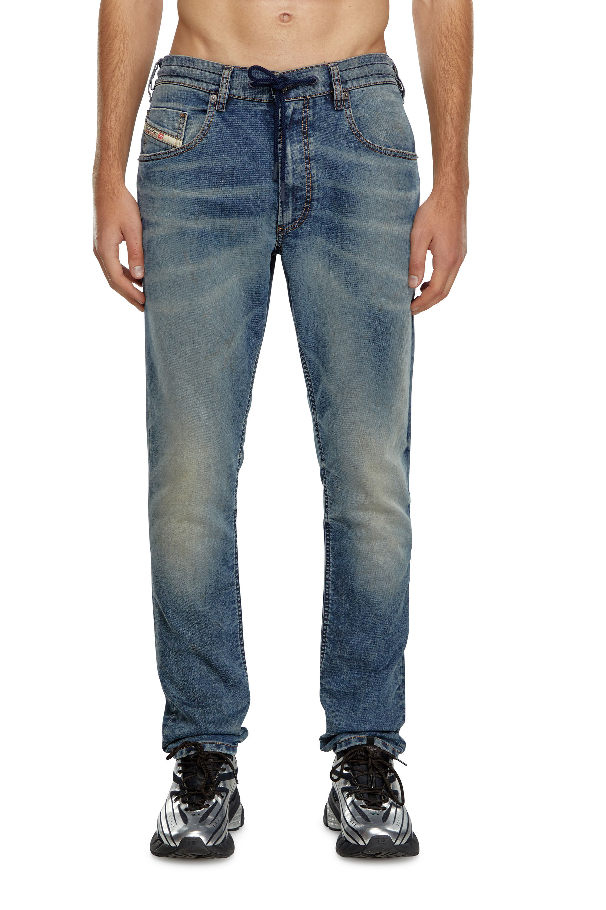 Diesel - Tapered 2030 D-Krooley Joggjeans® 068LZ Homme, Bleu moyen - Image 3