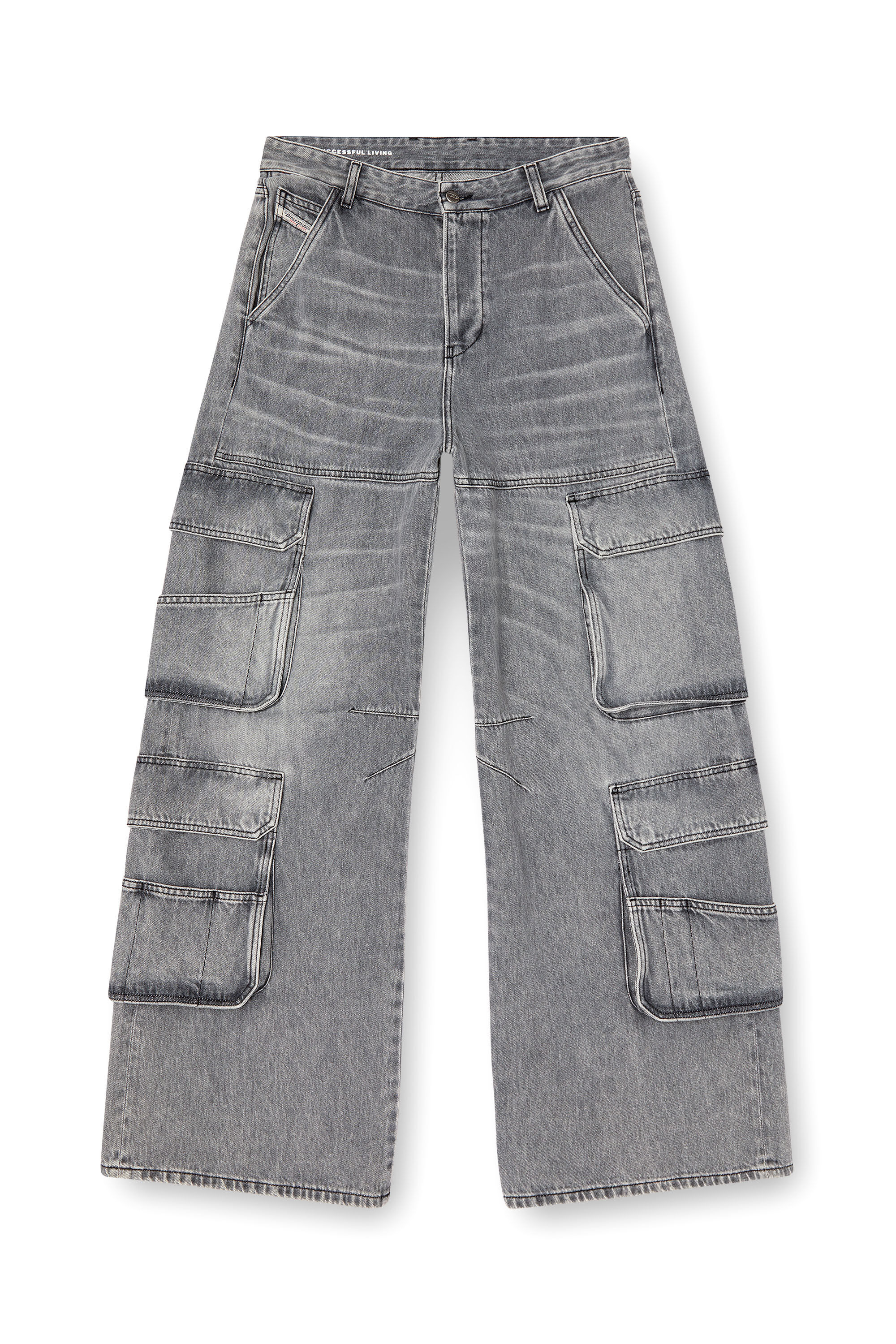 Diesel - Female's Relaxed Jeans 1996 D-Sire 0DCBE, Light Grey - 2