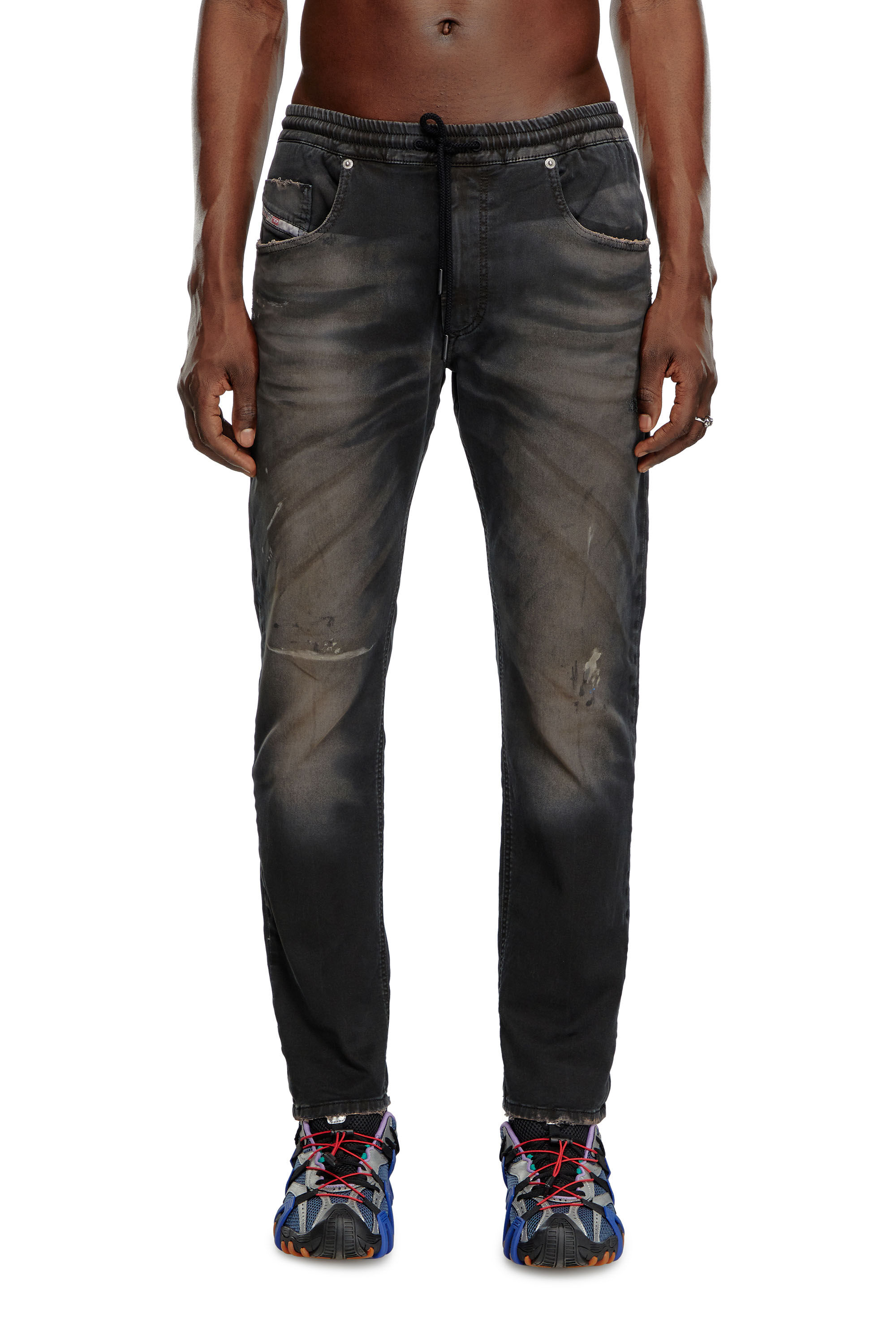 Jeans Regular Homme Noir Diesel 2030 D Krooley Joggjeans
