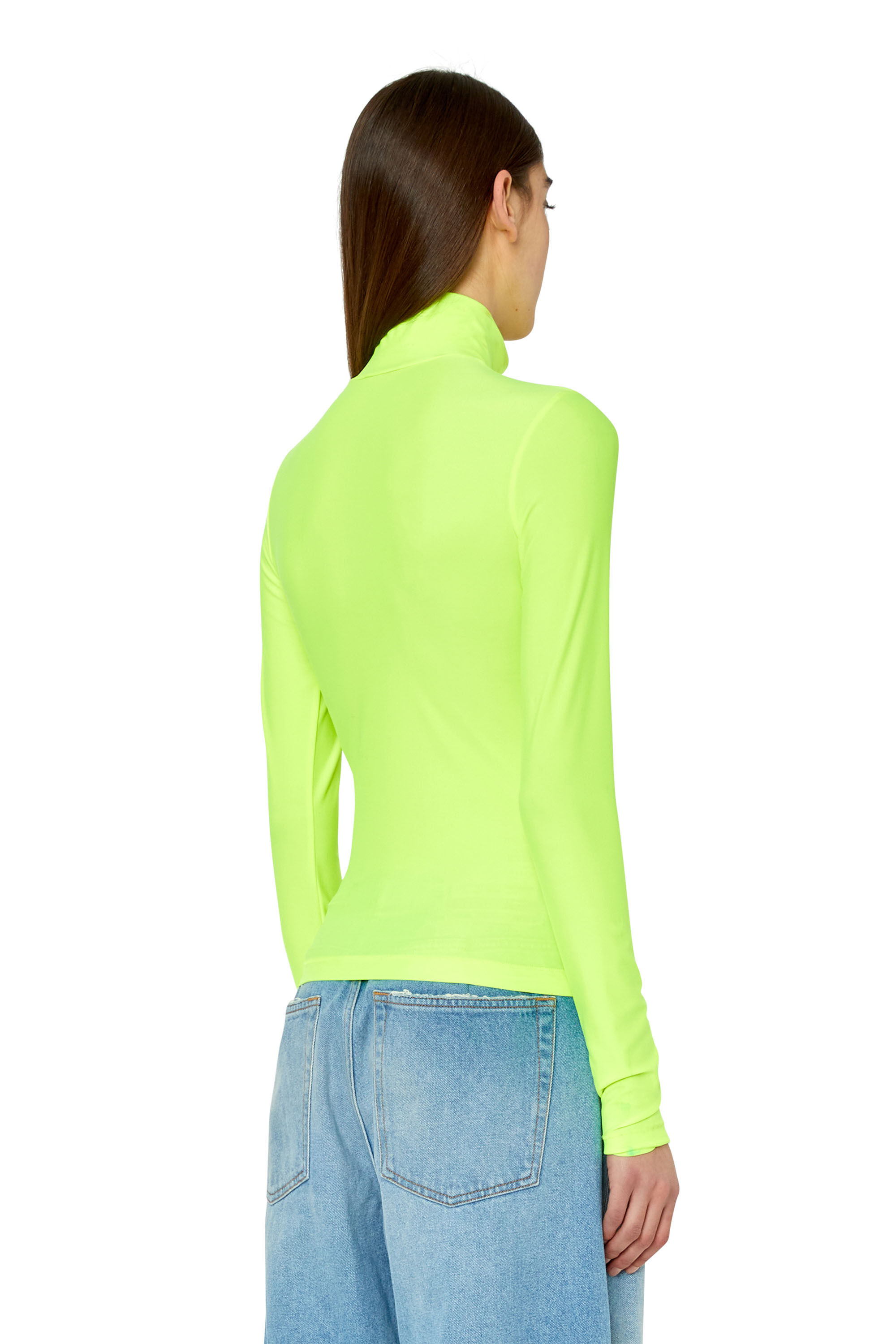 Neon green turtleneck discount top