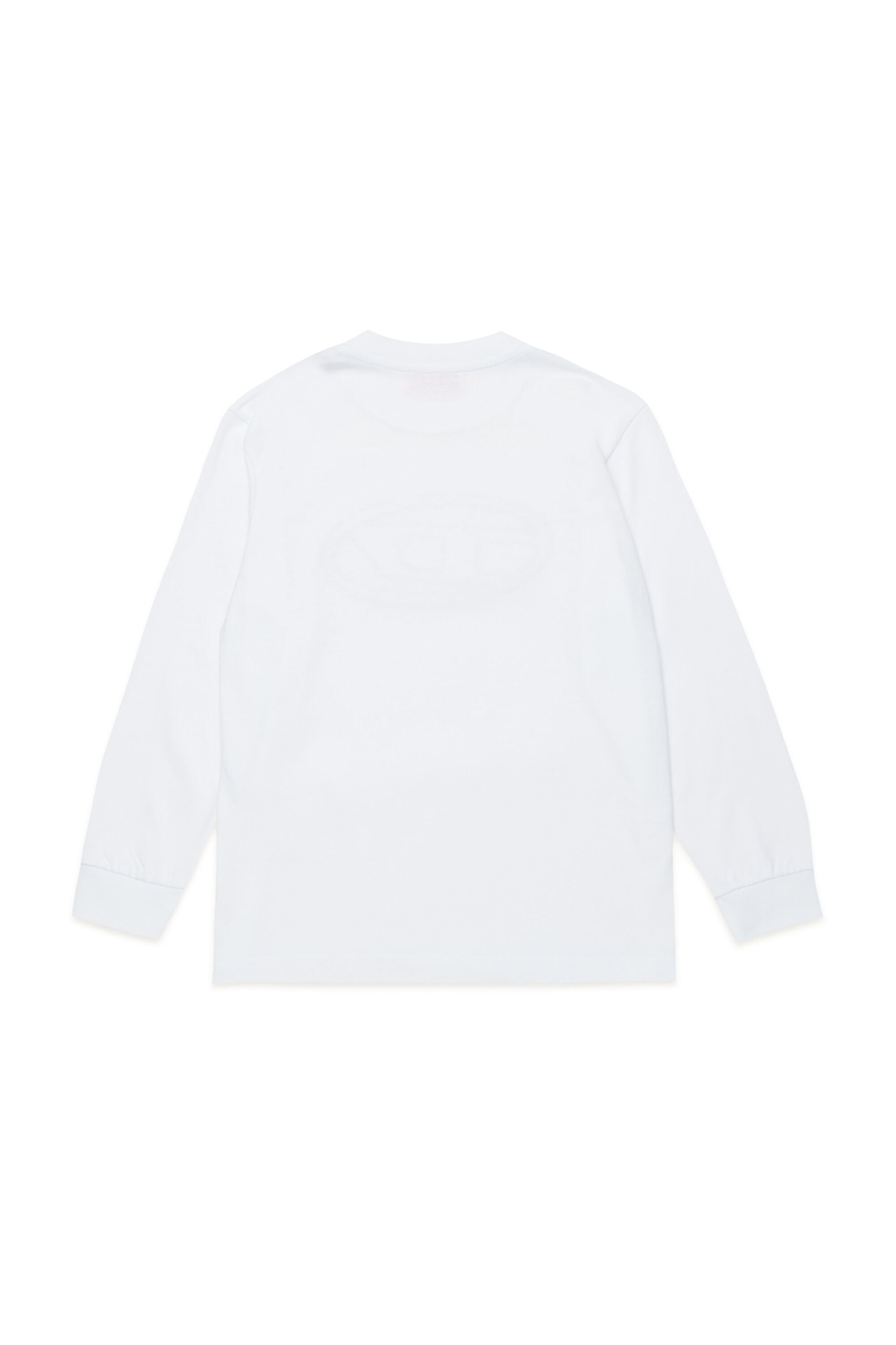 Diesel - TJUSTBIGOVALS OVER, Male's Long sleeved t-shirt with large oval D logo in White - 2
