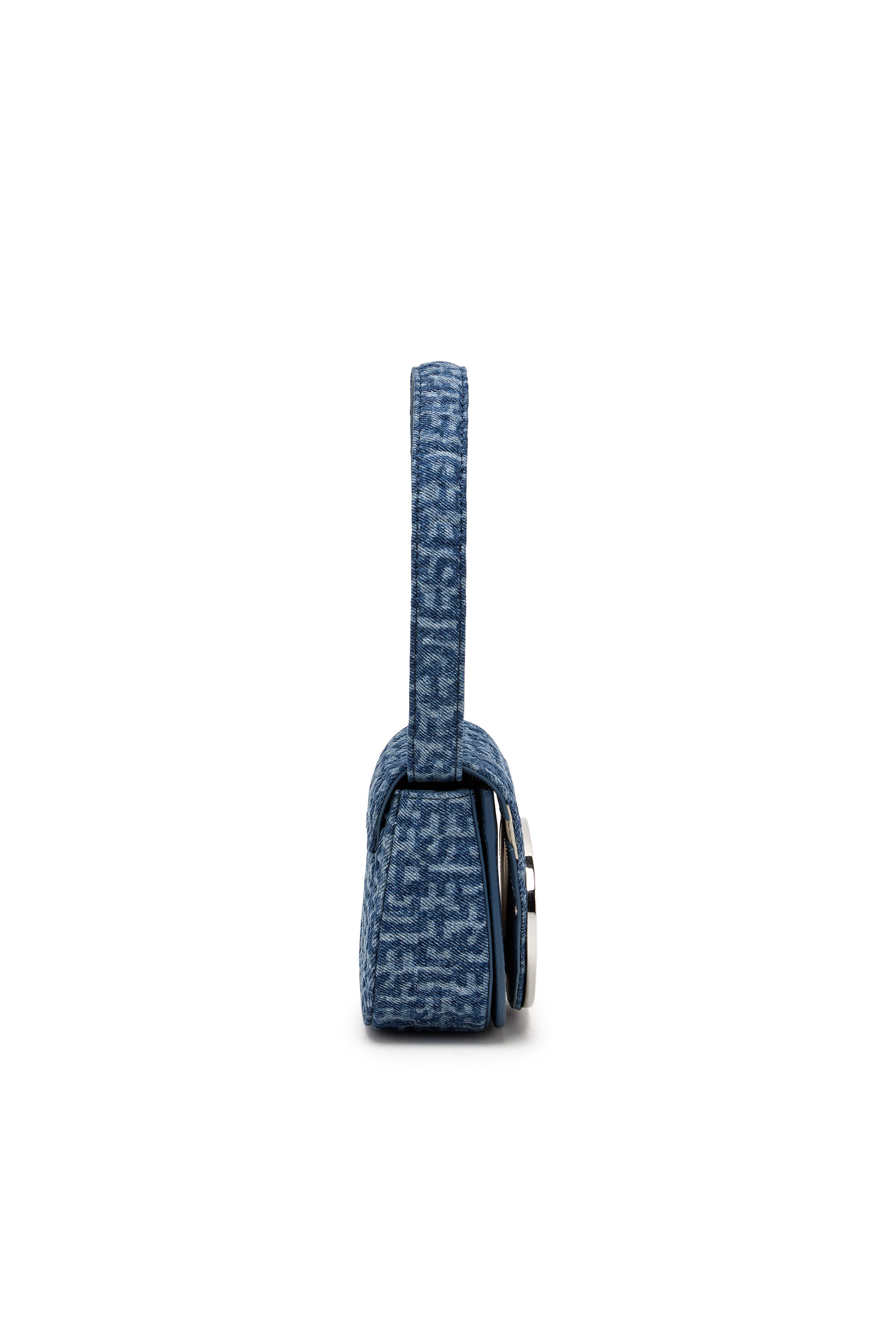 Diesel - 1DR, Female's 1DR - Iconic monogram shoulder bag in crystal canvas in Blue - 4
