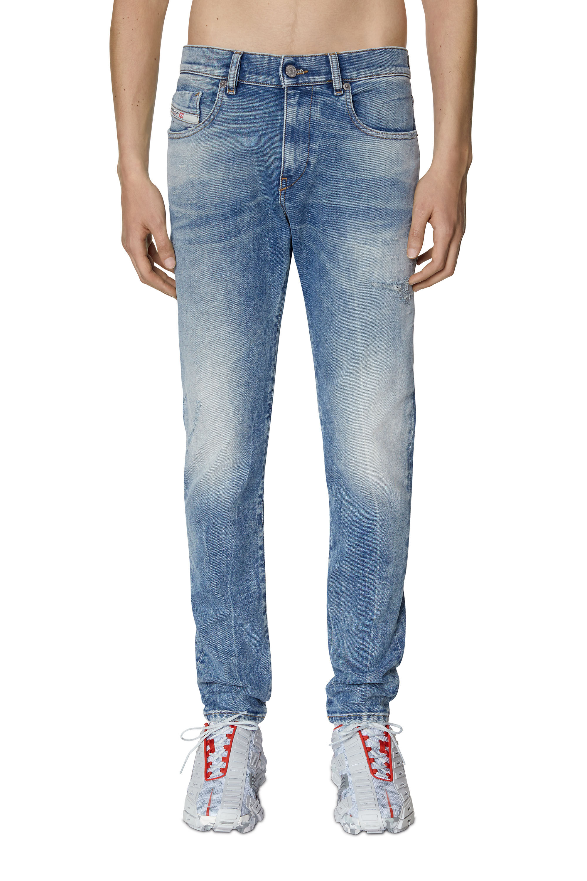 Diesel - 2019 D-STRUKT 009MW Slim Jeans, Bleu Clair - Image 3