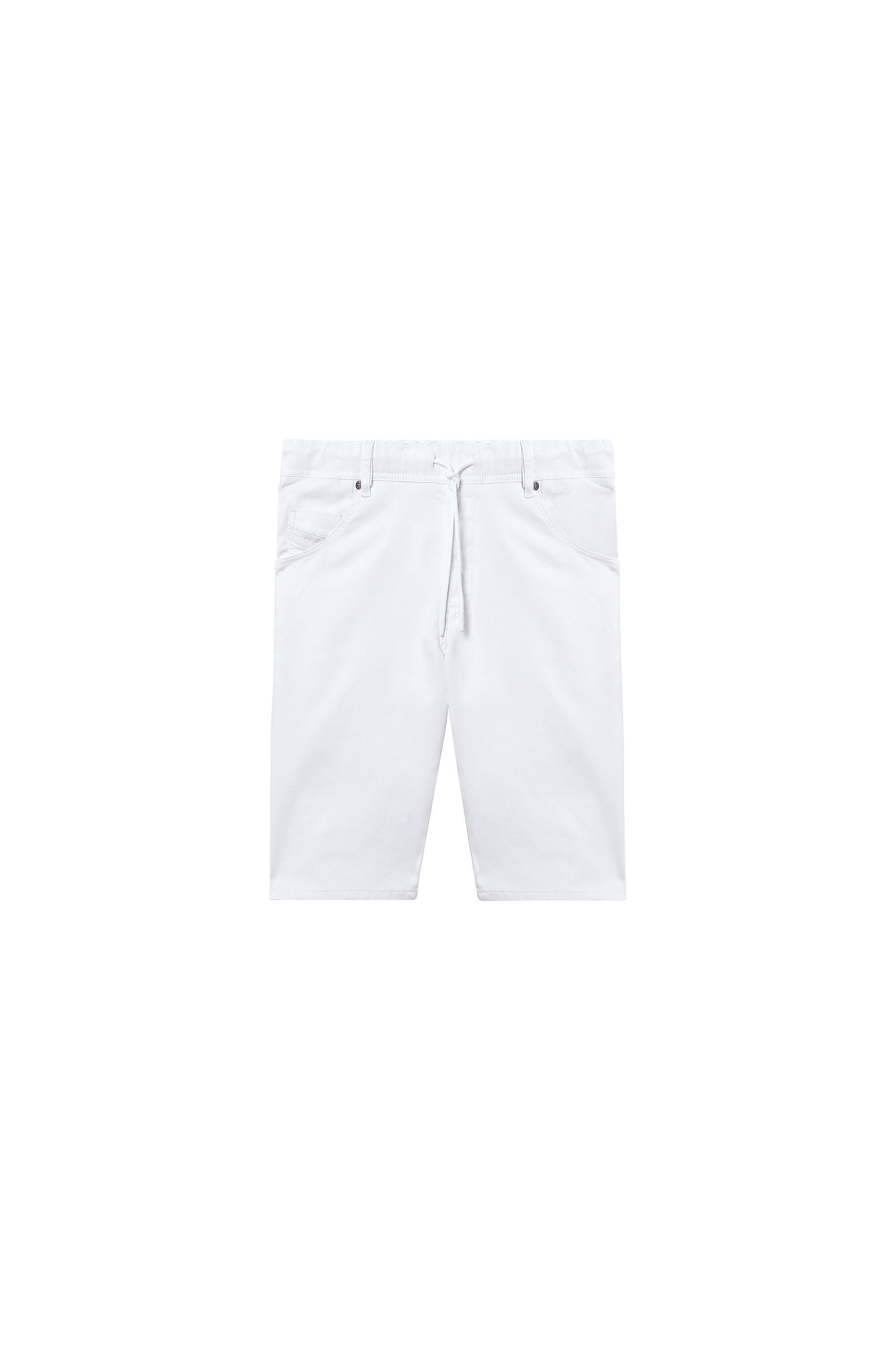 Diesel - D-KROOSHORT JOGGJEANS, Short slim en JoggJeans® uni Homme in Blanc - 4