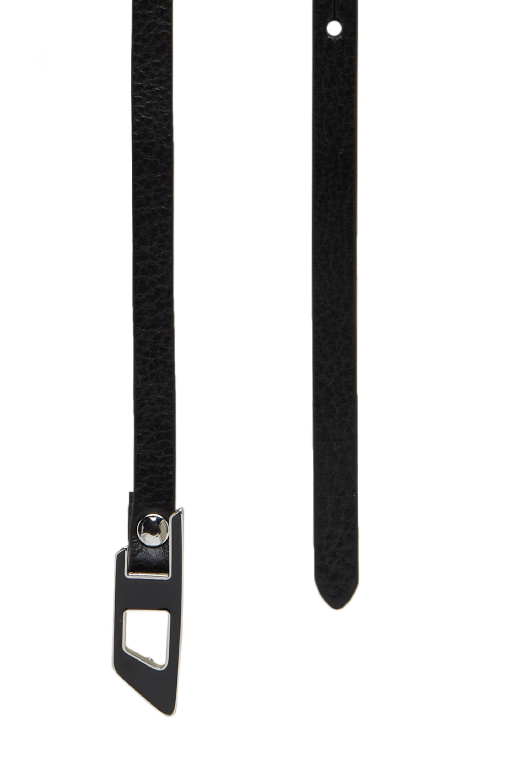 Diesel - B-DLOGO 10, Female's Slim double-wrap leather belt in Black - 2