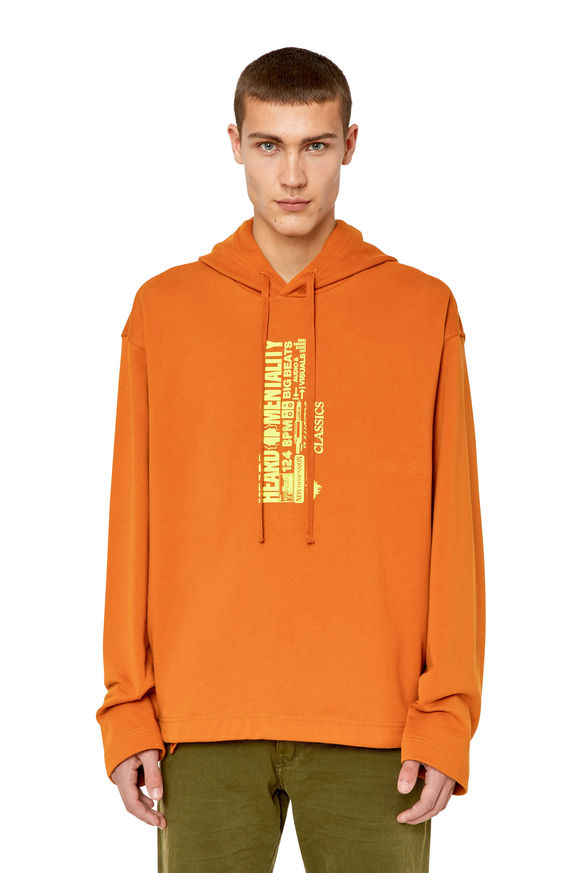 Diesel orange hoodie online