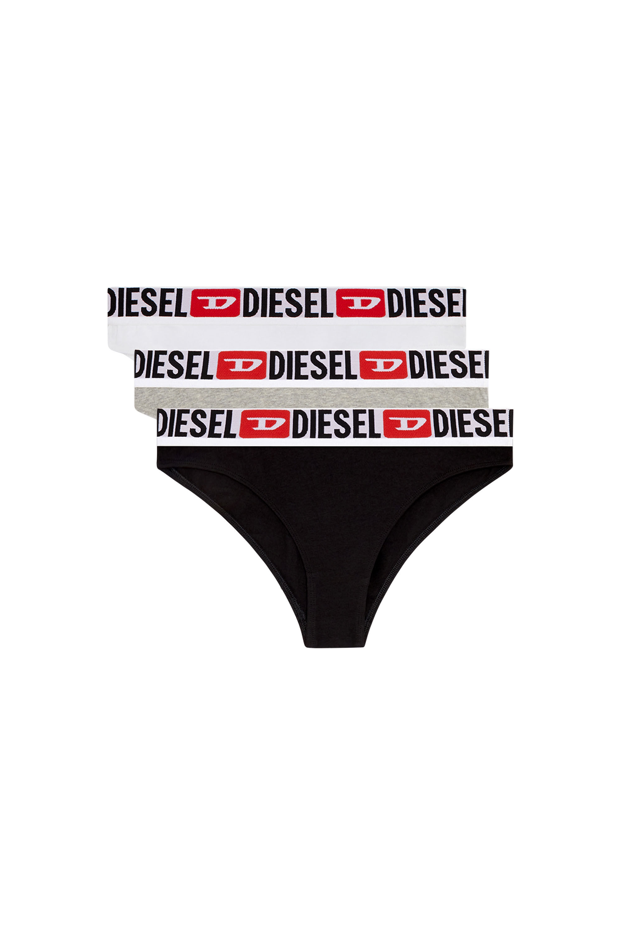 Diesel - UFPN-PANTIES-TD-THREEPACK, Black/Grey - Image 4