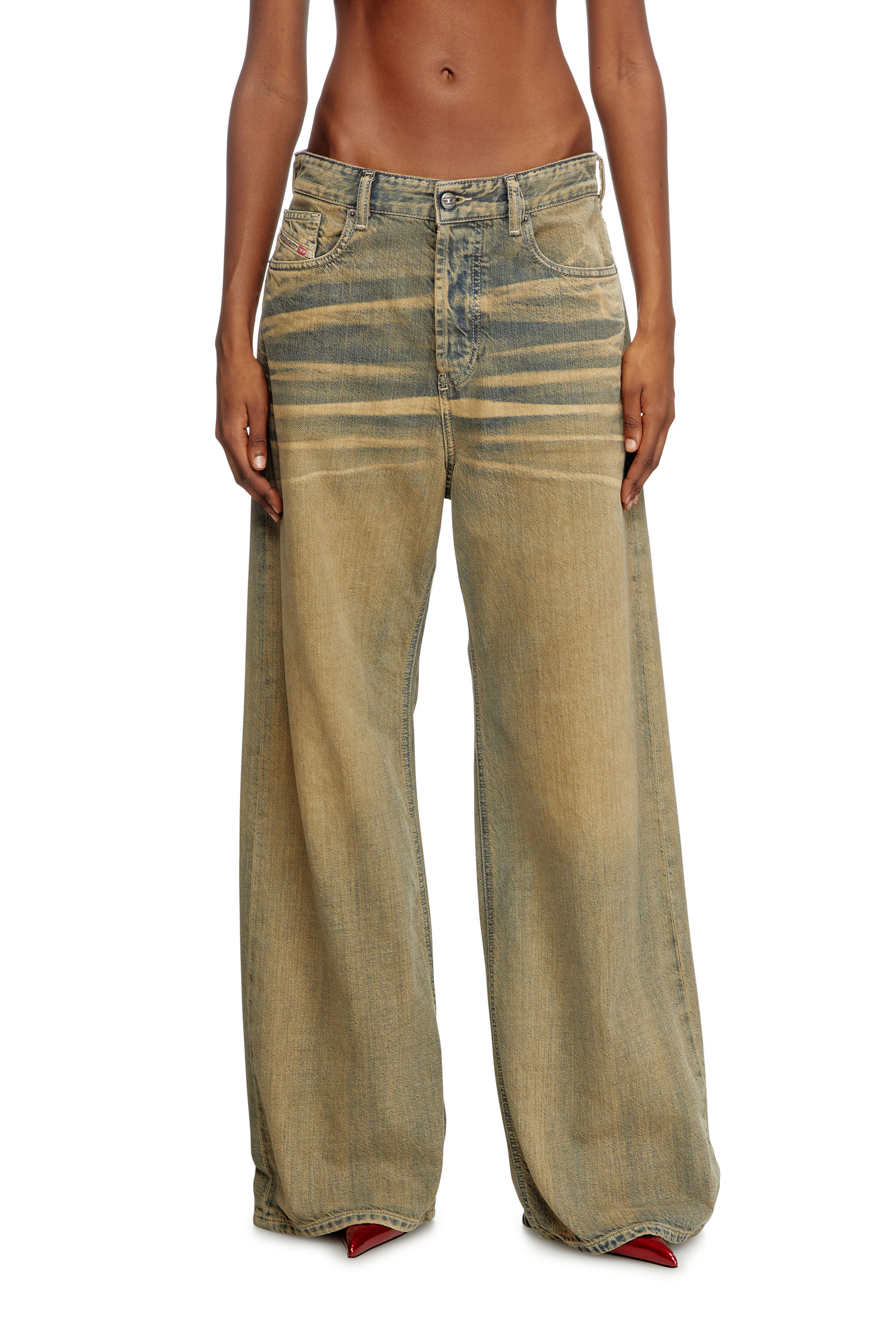 Diesel - Female's Relaxed Jeans 1996 D-Sire 09L49, Medium Blue - 3