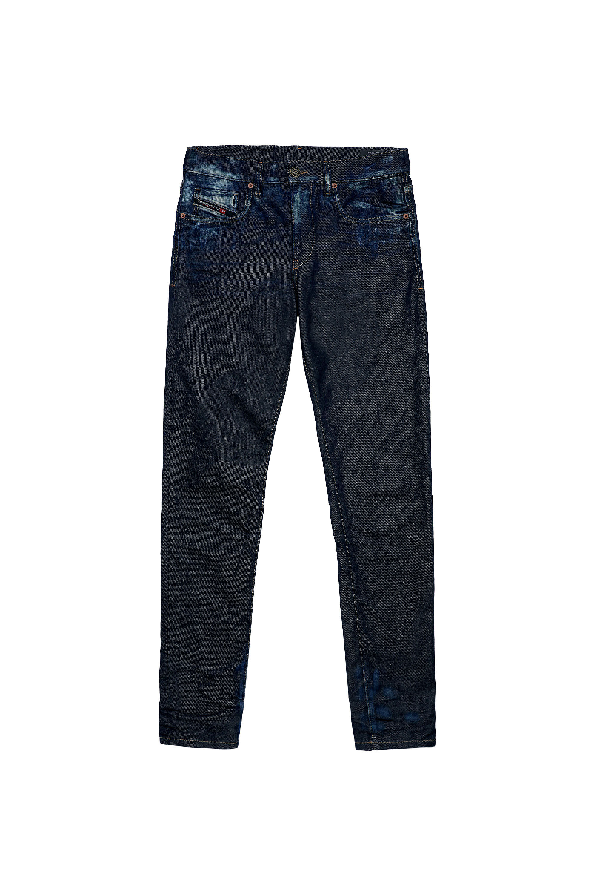 Diesel - 2019 D-STRUKT 09A20 Slim Jeans, Bleu Foncé - Image 2