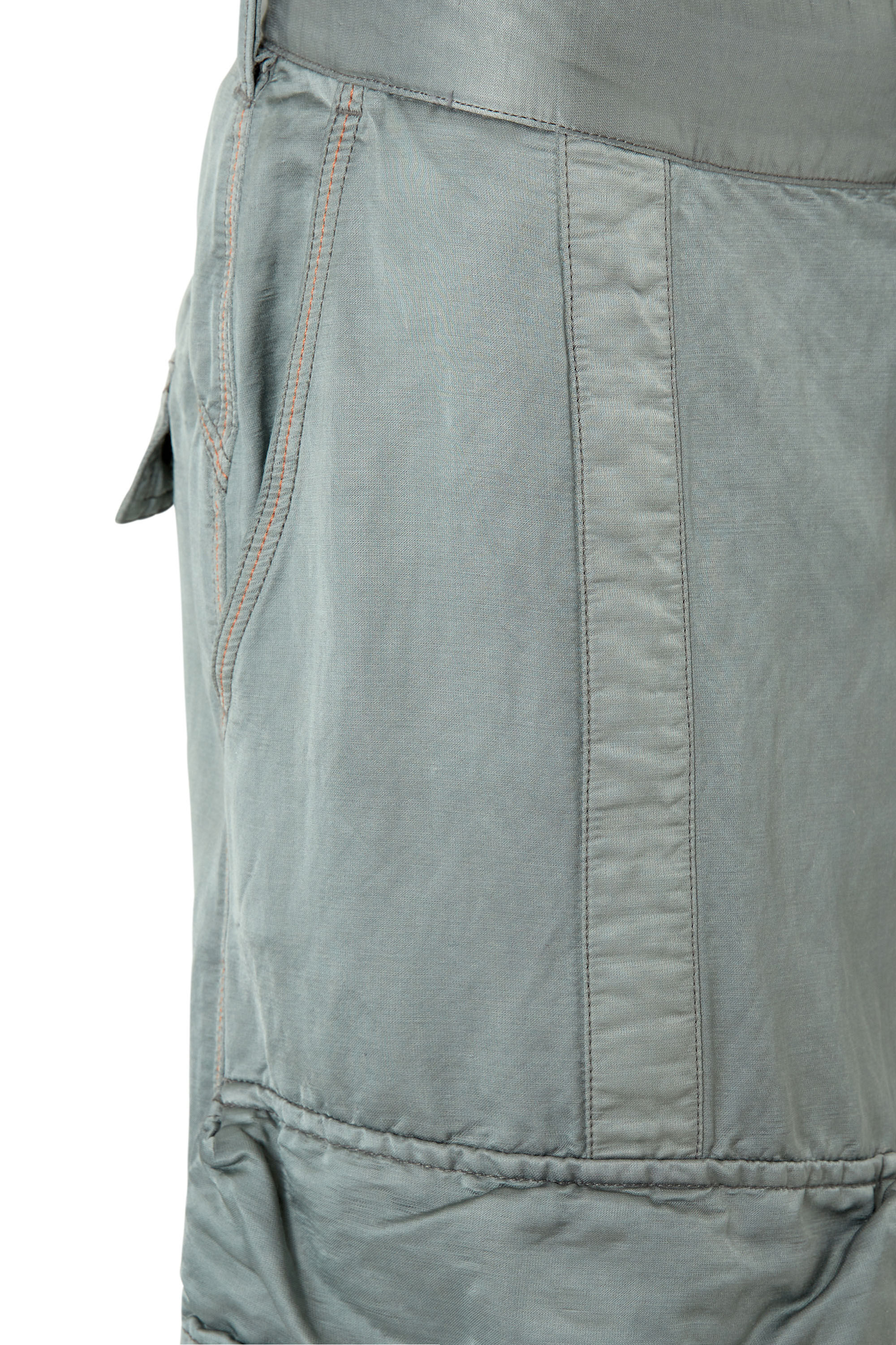 Diesel - P-MOON, Female's Satin pants with multiple pockets in Grey - 4