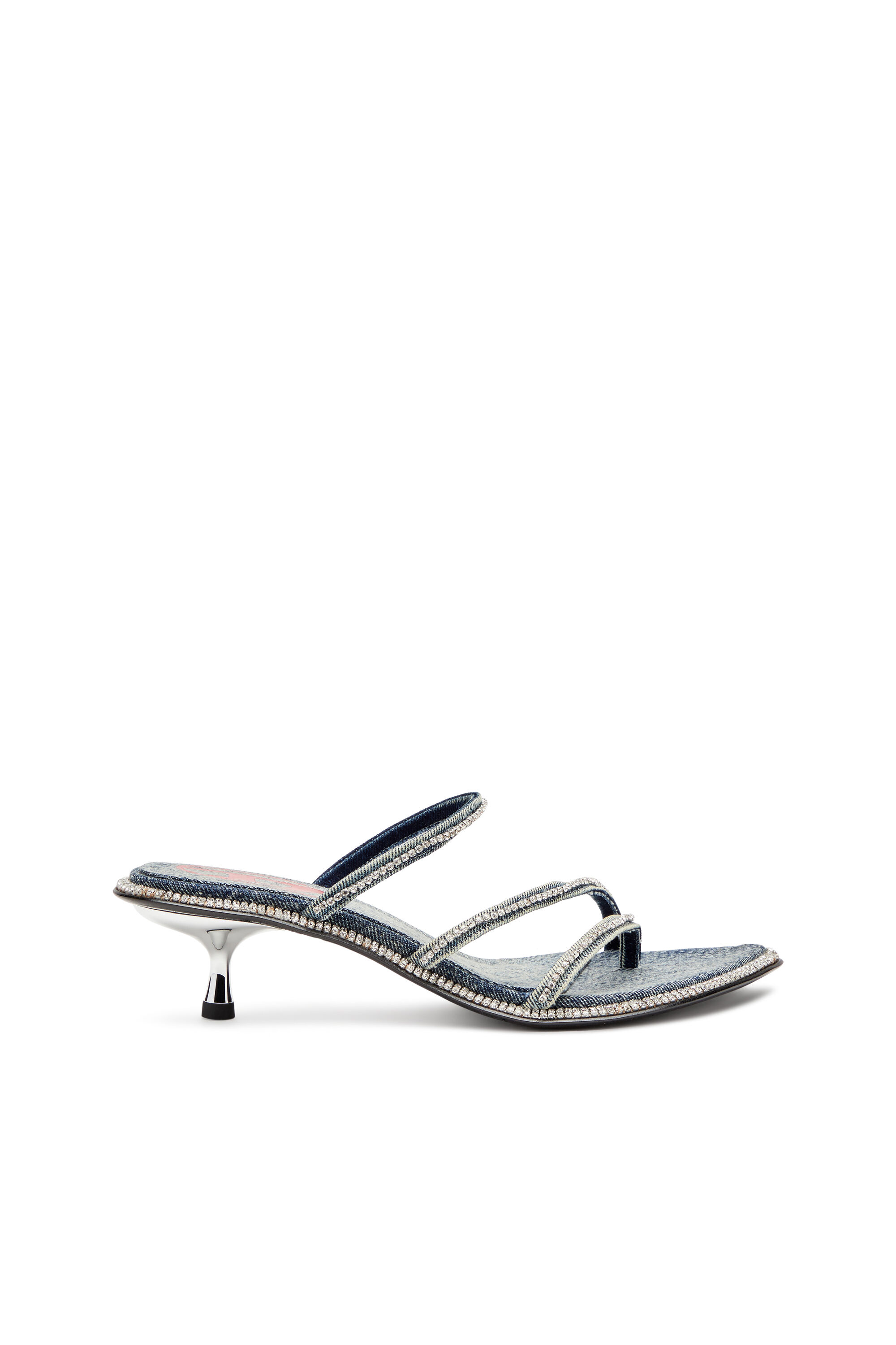 Diesel - D-HAVANNA KITTIE, Female's D-Havanna-Kitten-heel mules in crystal denim in Blue - 1