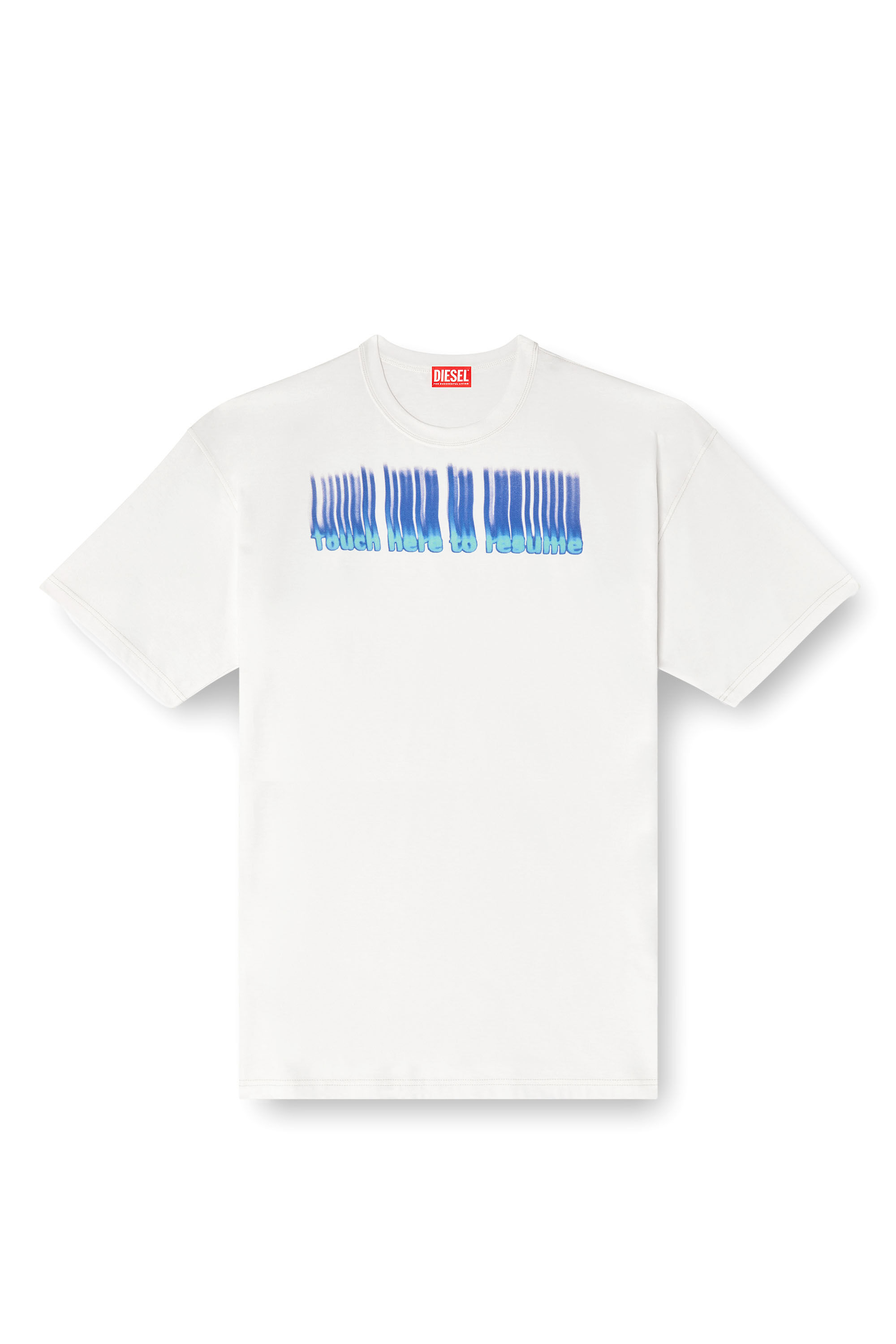 Diesel - T-BOXT-R14, Male's T-shirt with slogan print in White - 2