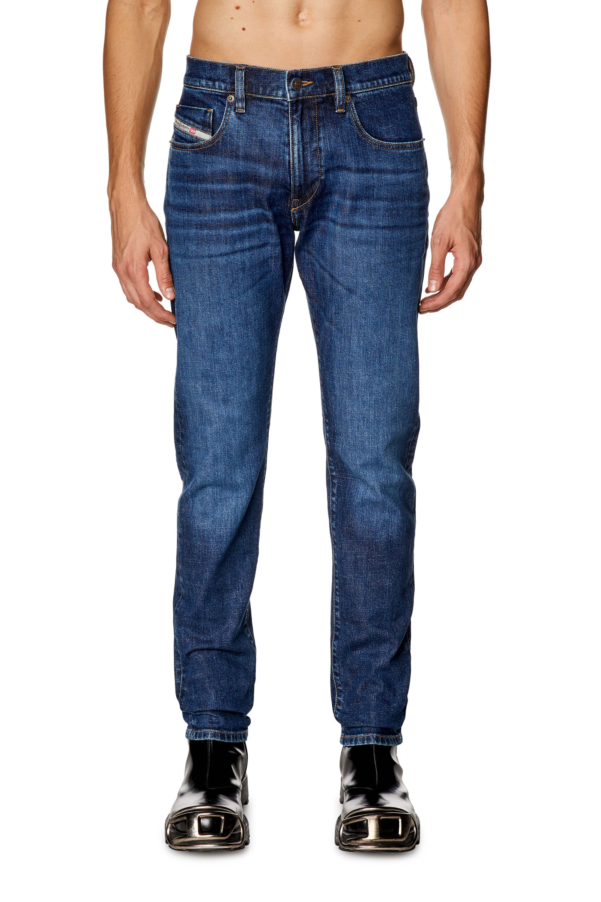 Diesel - Slim Jeans 2019 D-Strukt 0PFAZ Homme, Bleu Foncé - Image 3