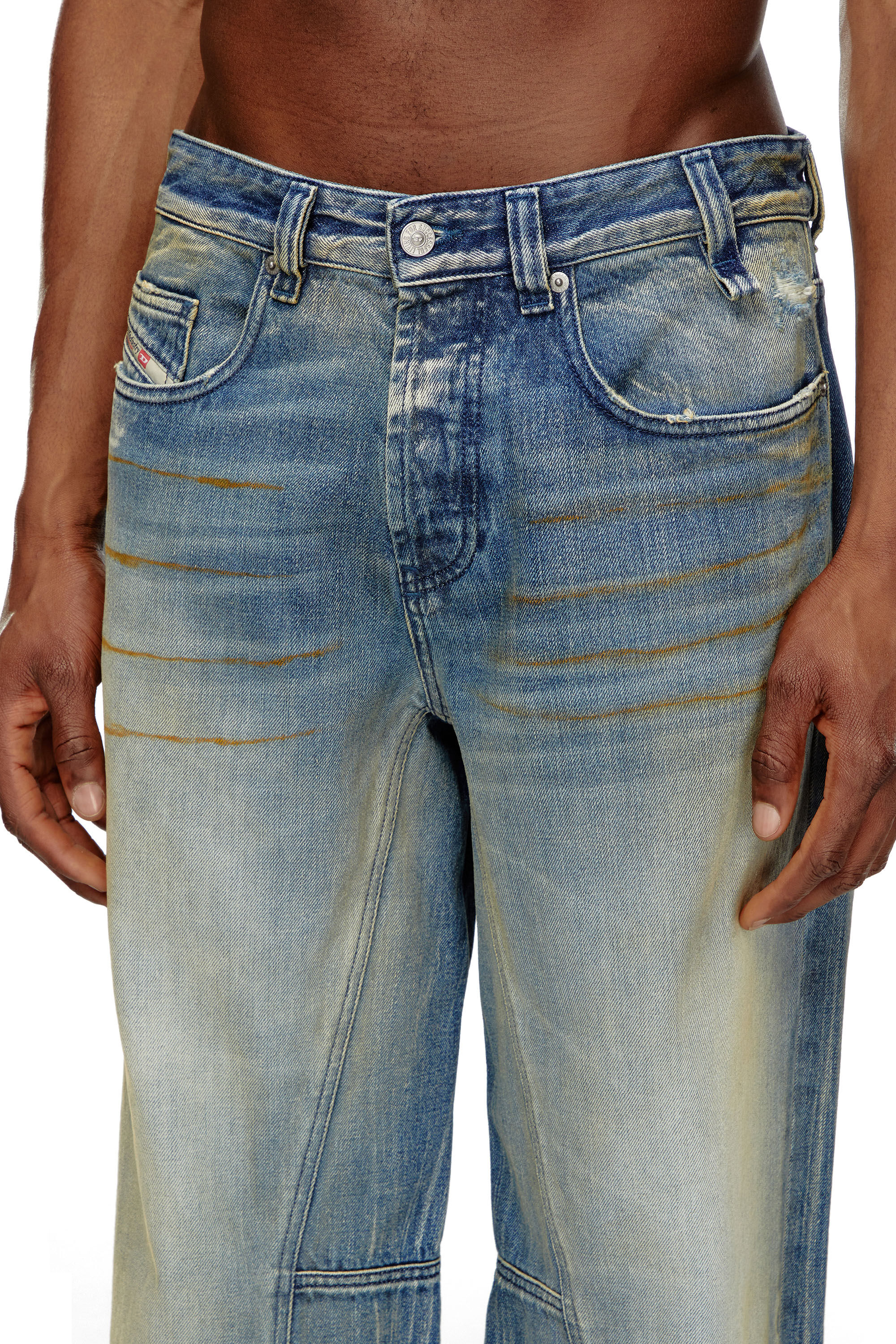 Diesel - Relaxed Jeans 2001 D-Macro 09I97 Homme, Bleu moyen - Image 5
