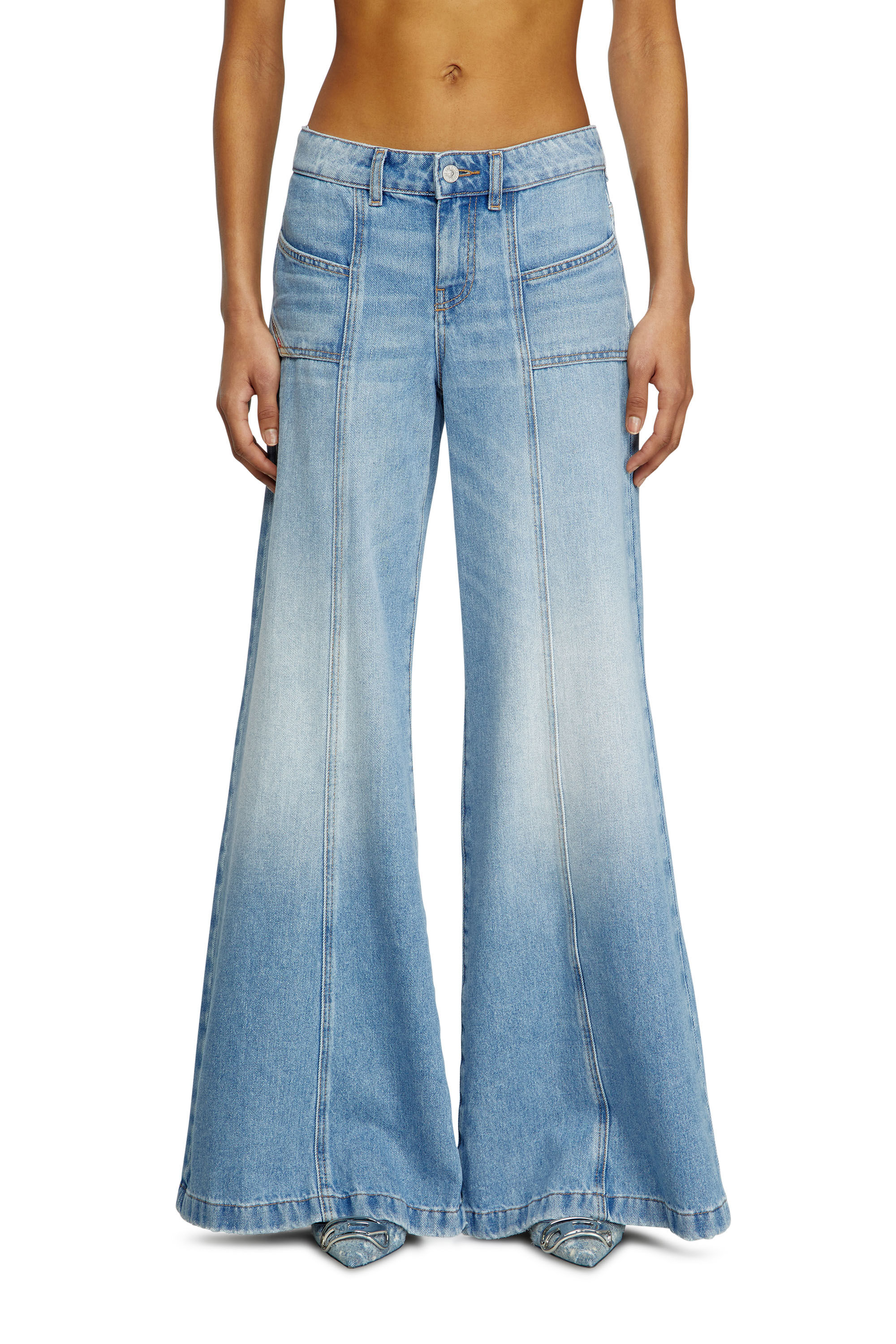 Diesel - Female's Flare Jeans D-Akii 0CLBA, Light Blue - 3