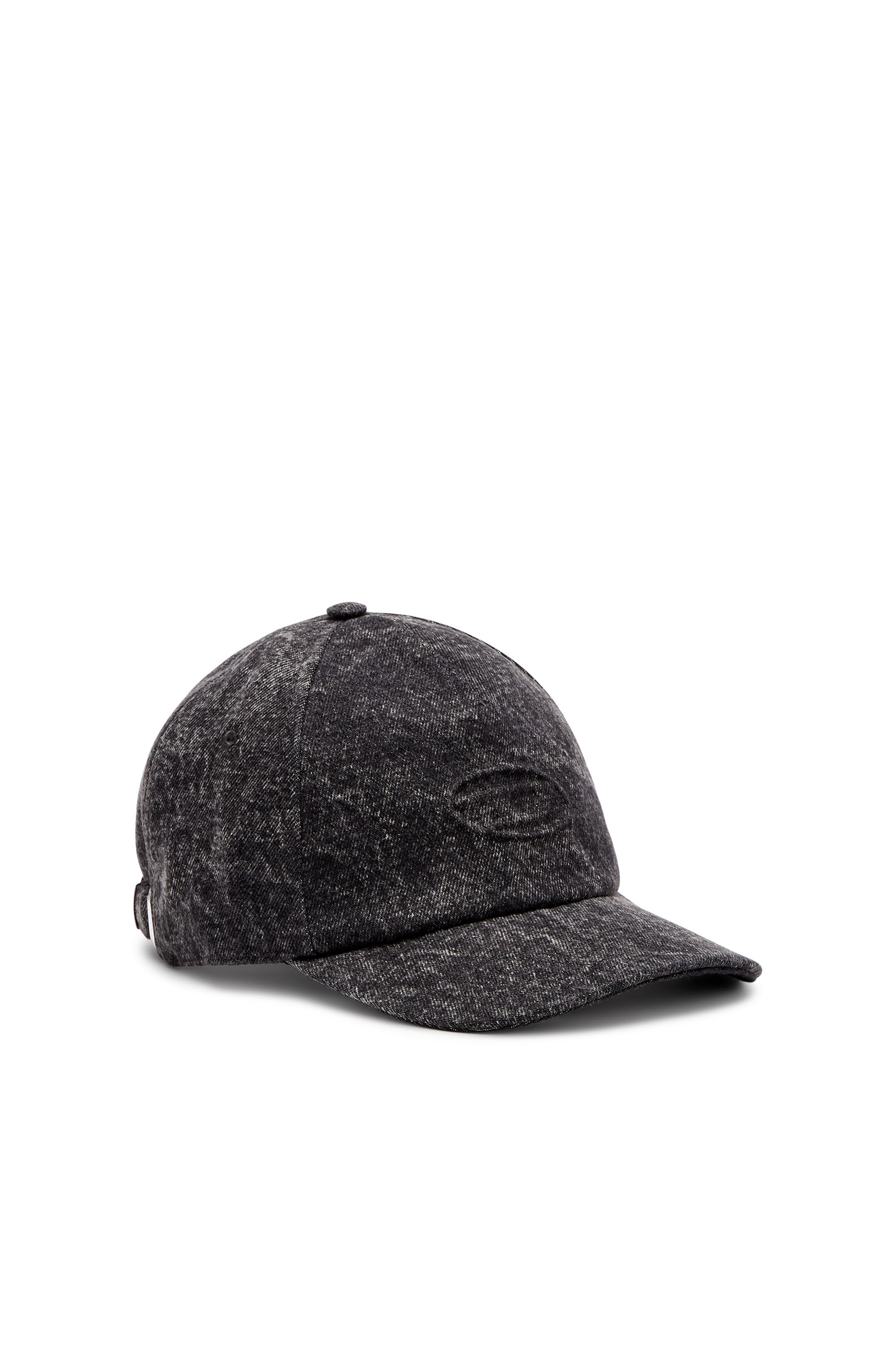 Diesel - C-SPALM, Casquette de baseball en denim délavé Homme in Noir - 1