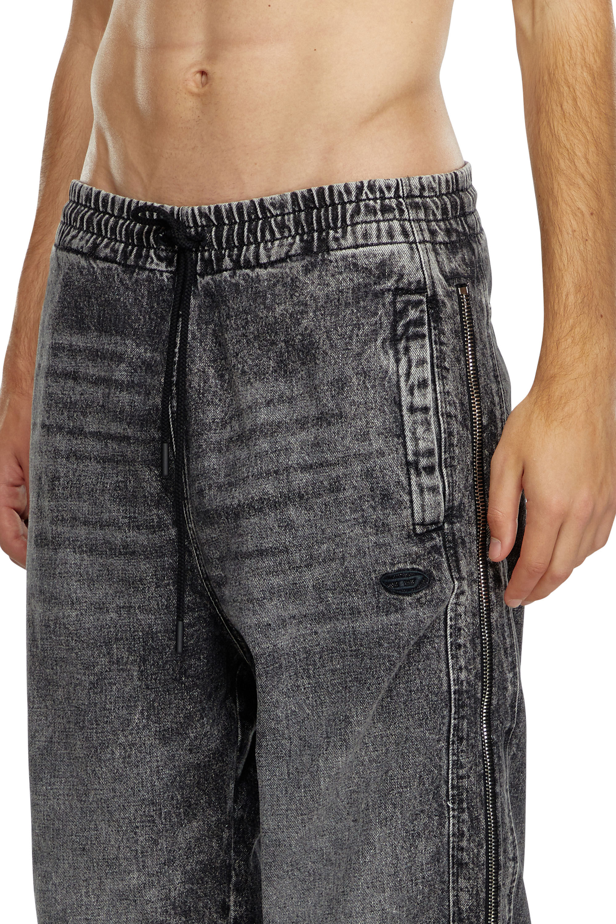 Diesel - Homme Straight Jeans D-Martian 09K24, Noir/Gris foncé - Image 5