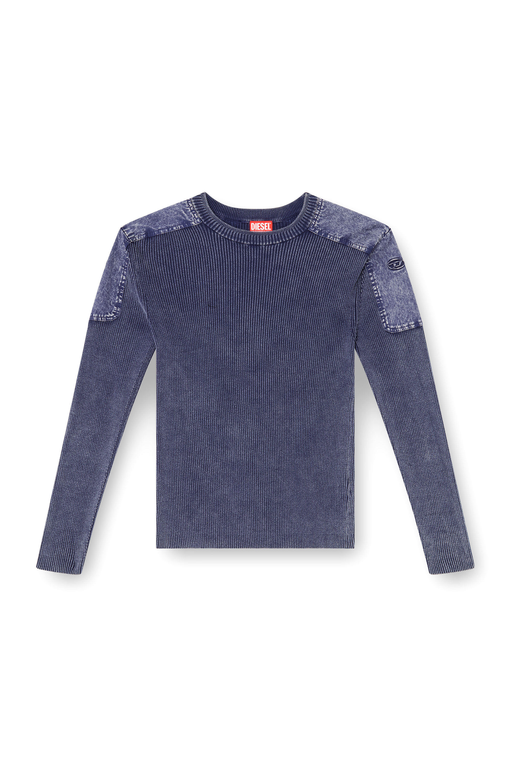 Diesel - K-MARTIN, Male's Jumper with contrast shoulder panels in null - 2