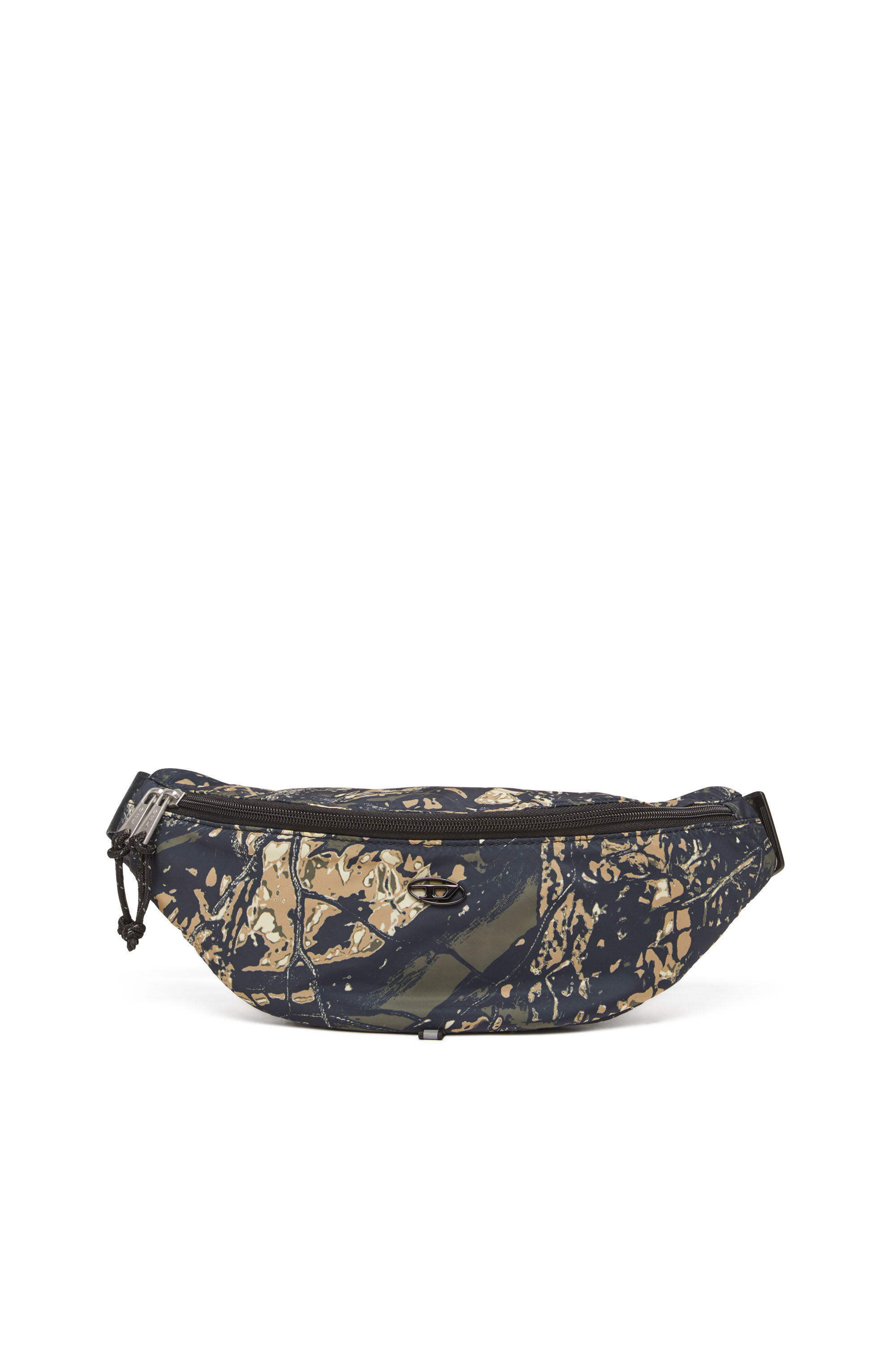 Diesel - D-PACK BELTBAG X, Male's D-Pack-Belt bag in camo-print fabric in Military Green - 1
