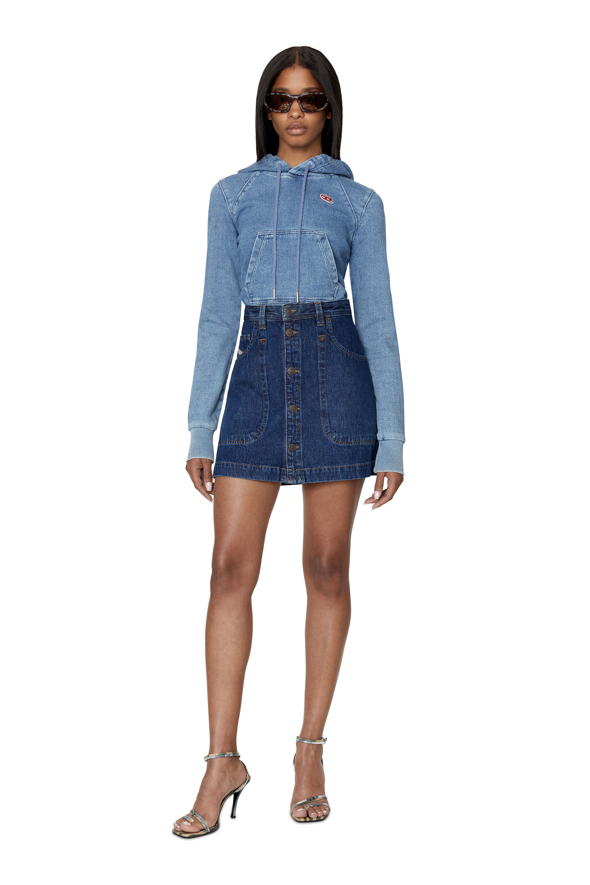 Denim skirt que es hot sale