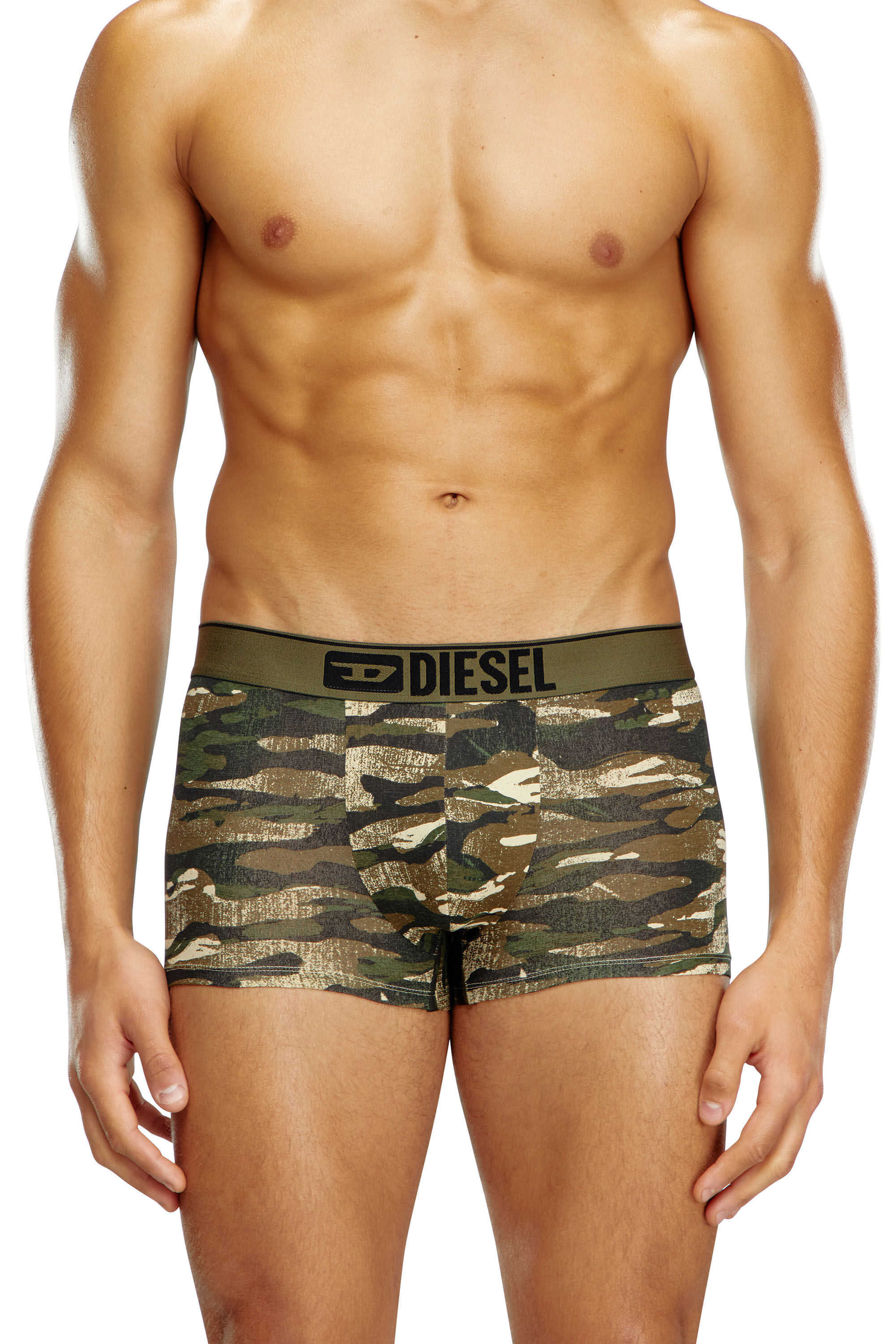 Diesel - UMBX-DAMIEN, Boxer à imprimé camouflage Homme in Vert - 1