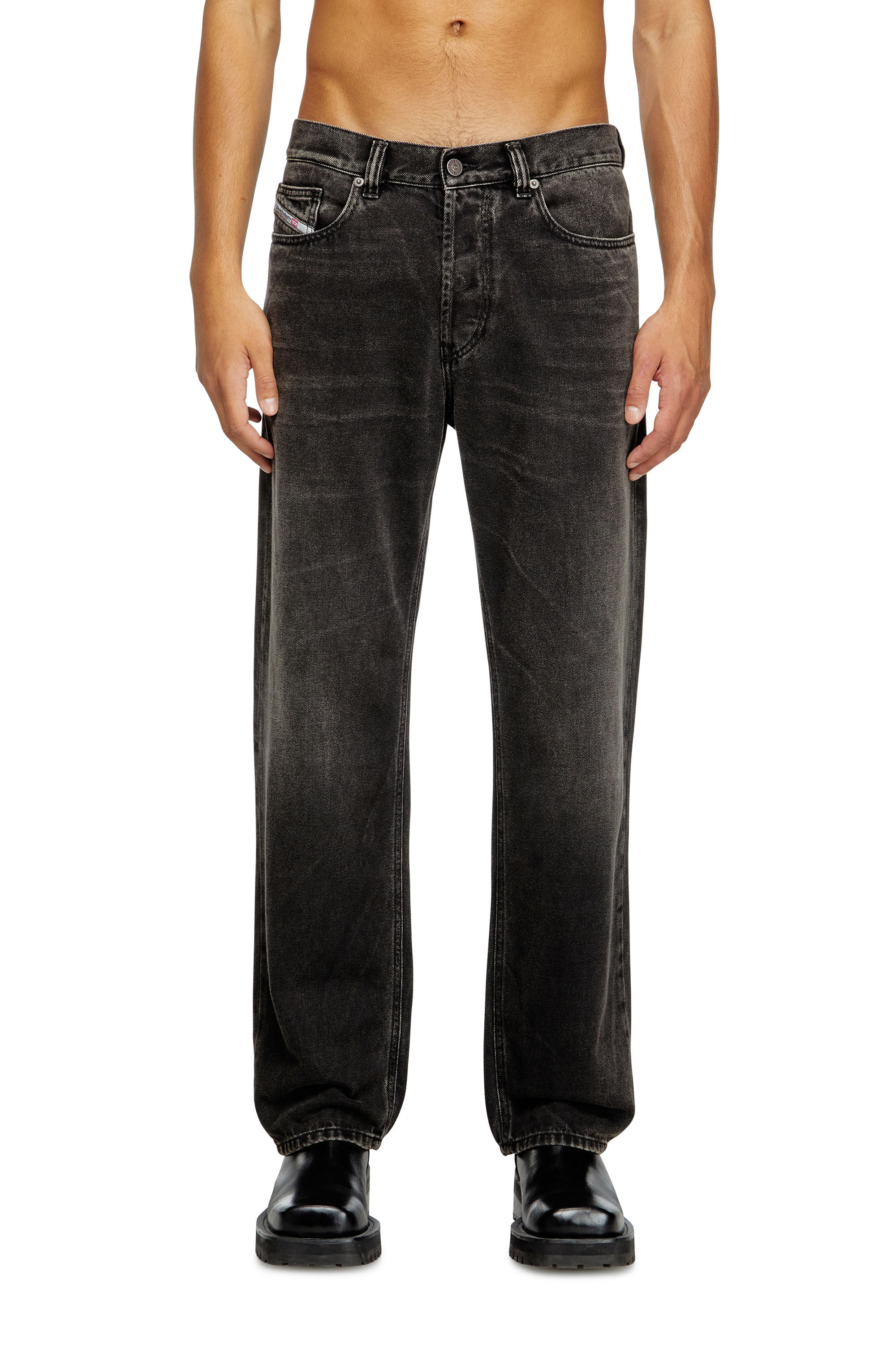 Diesel - Regular Jeans 2024 D-Macs 09J96 Homme, Noir/Gris foncé - Image 3