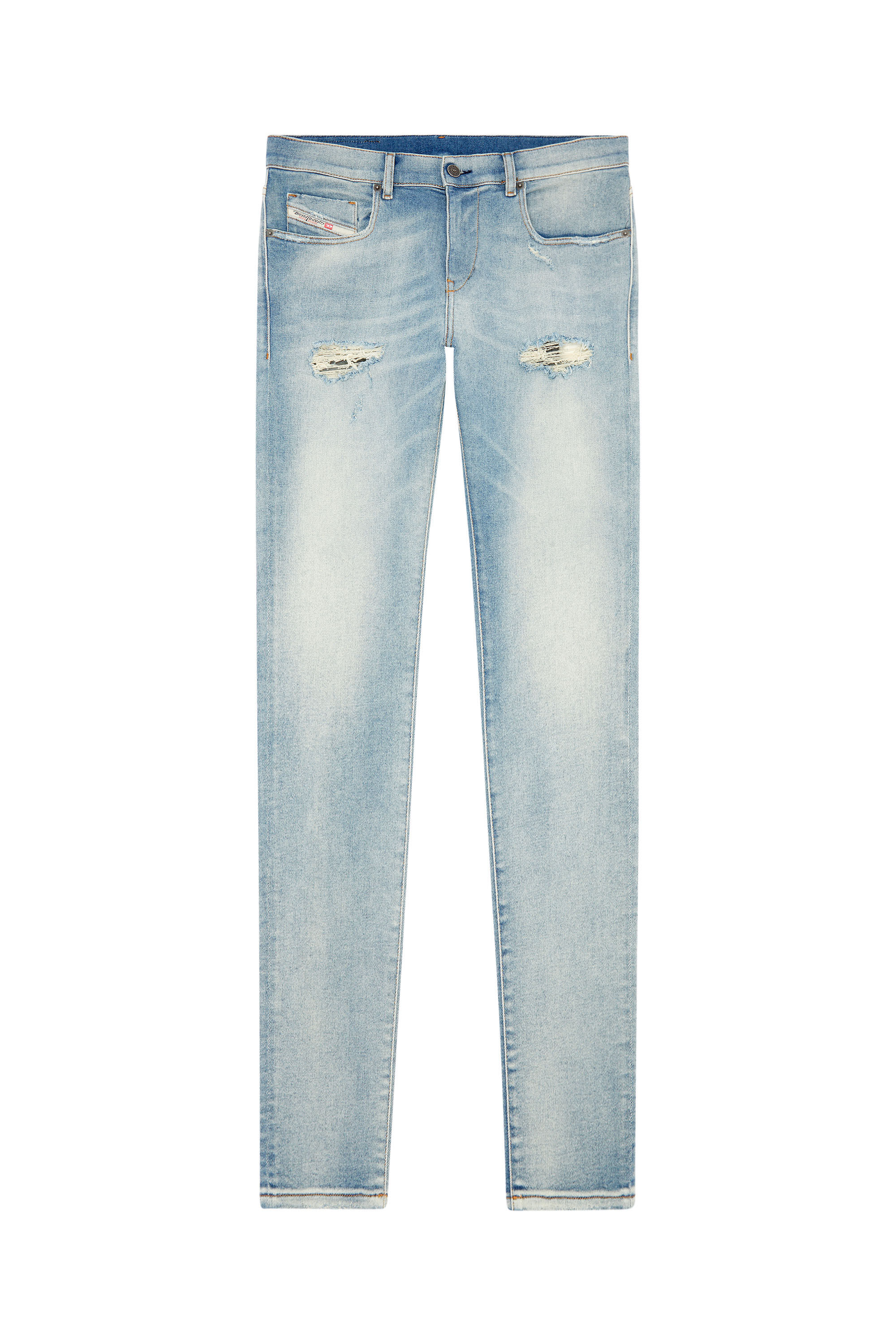 Diesel - Slim Jeans 2019 D-Strukt E9B40, Bleu Clair - Image 1