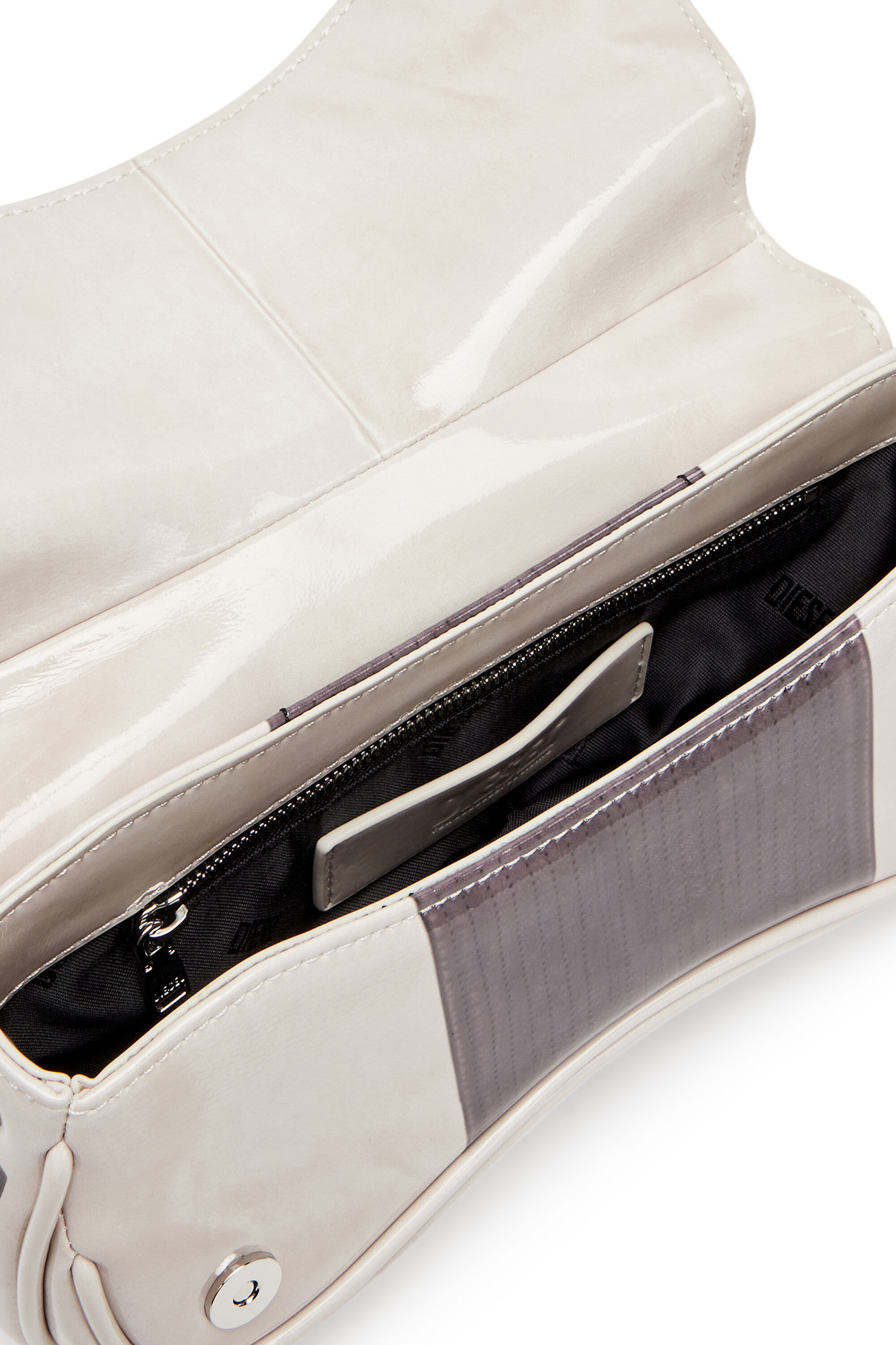 Diesel - PLAY CLUTCH, Play-Pochette brillante avec des détails de motard Femme in Gris - 2