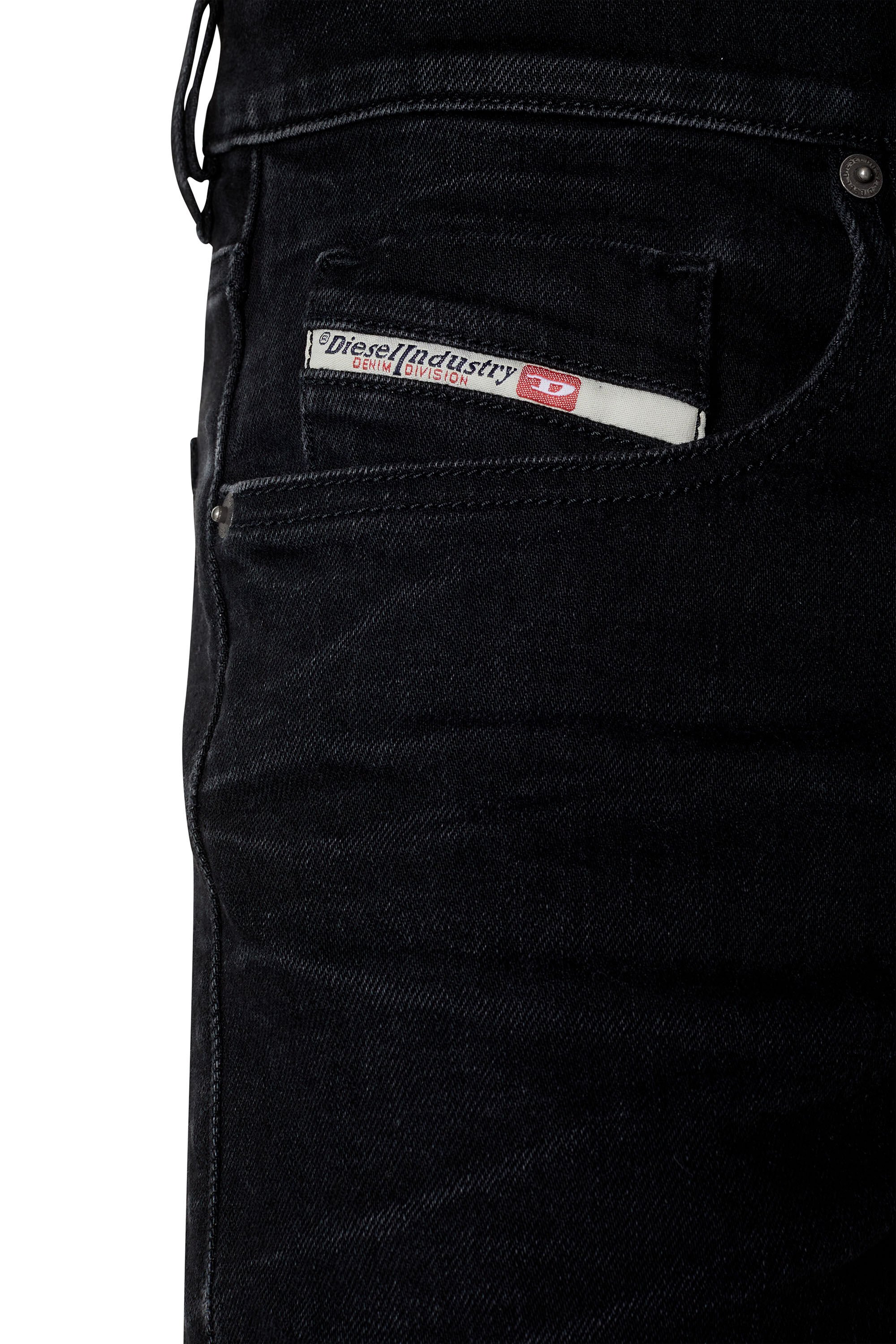 Diesel - Slim Jeans 2019 D-Strukt 09D48, Noir/Gris foncé - Image 6