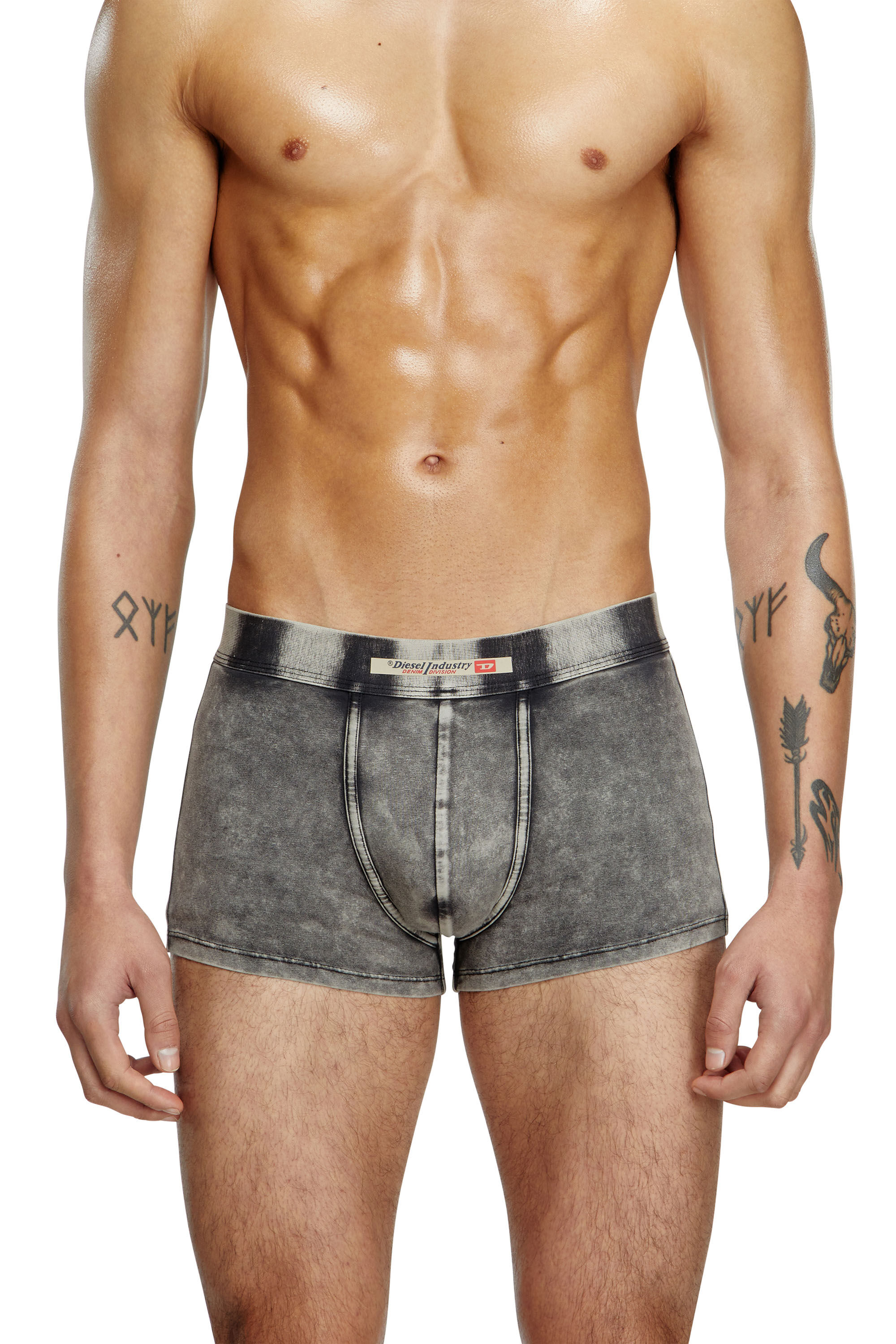 Diesel - UMBX-DAMIEN-H, Male's Boxer briefs in denim-effect cotton in Black - 1