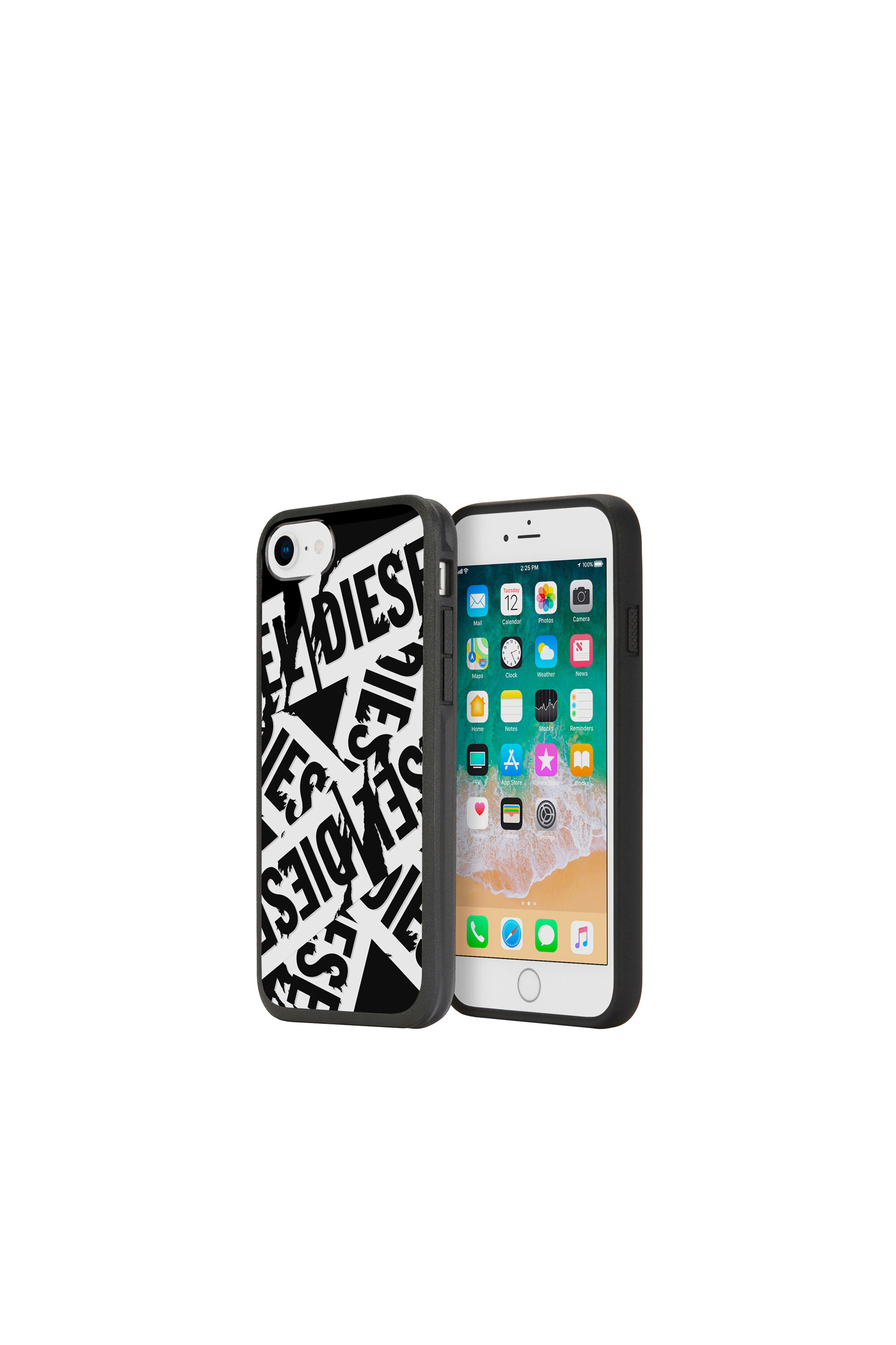 Diesel - MULTI TAPE BLACK/WHITE IPHONE 8/7/6S/6 CASE, Coque noire et blanche avec bandes, iPhone 8/7/6s/6 Mixte in Noir - 1