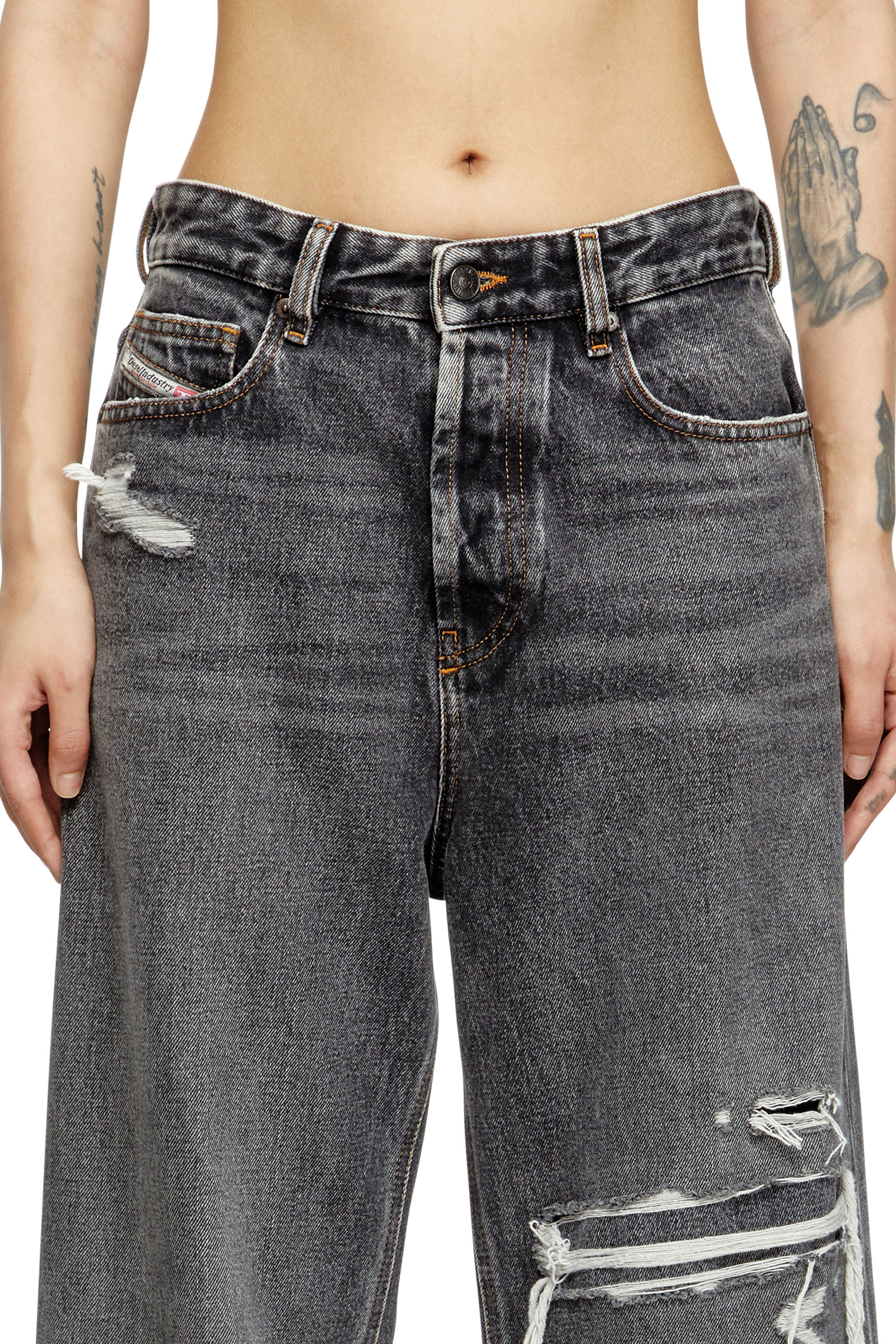 Diesel - Female's Relaxed Jeans 1996 D-Sire 007F6, Black/Dark Grey - 5