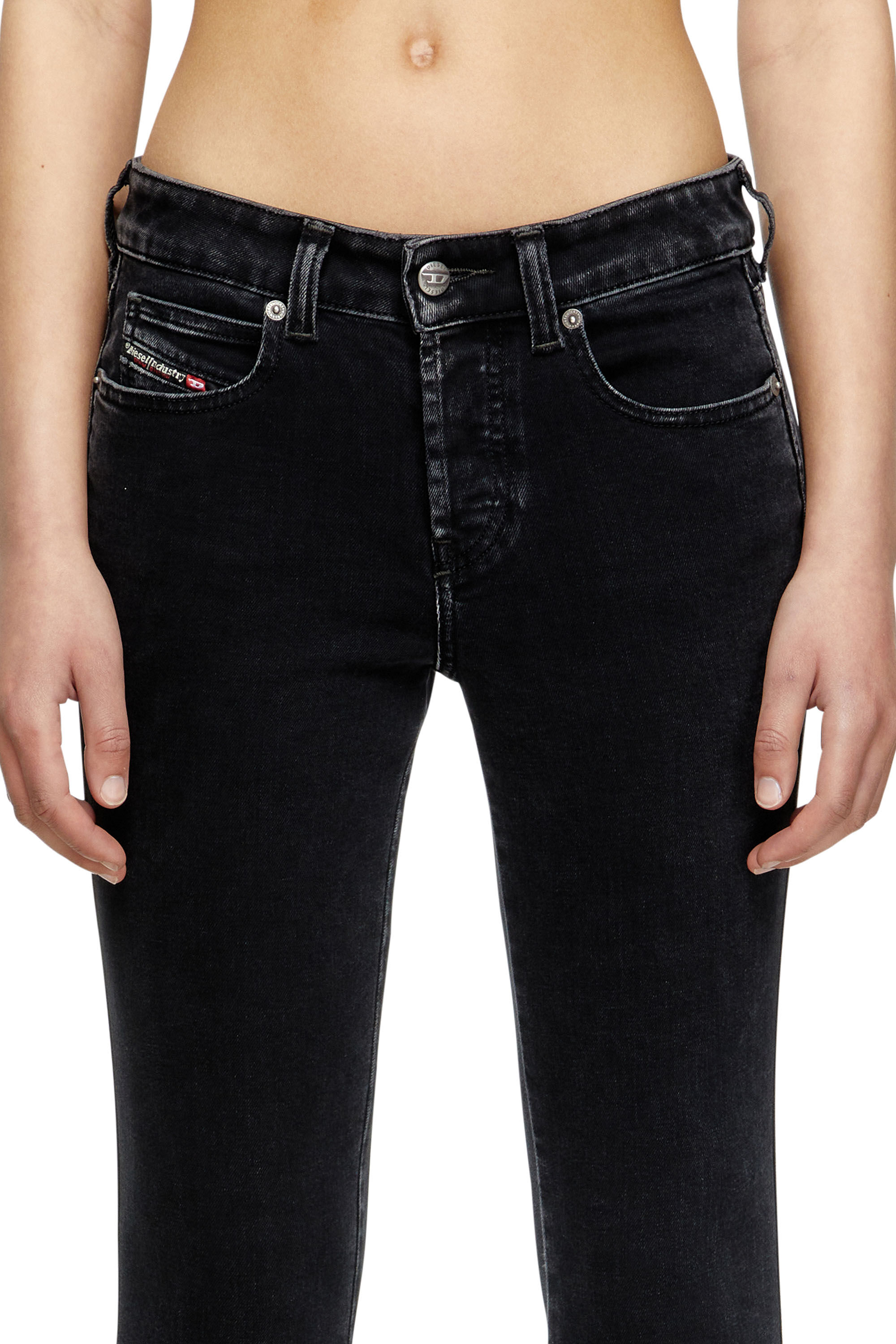 Diesel - Slim Jeans 1992 D-Jiann 09M69 Femme, Noir/Gris foncé - Image 4