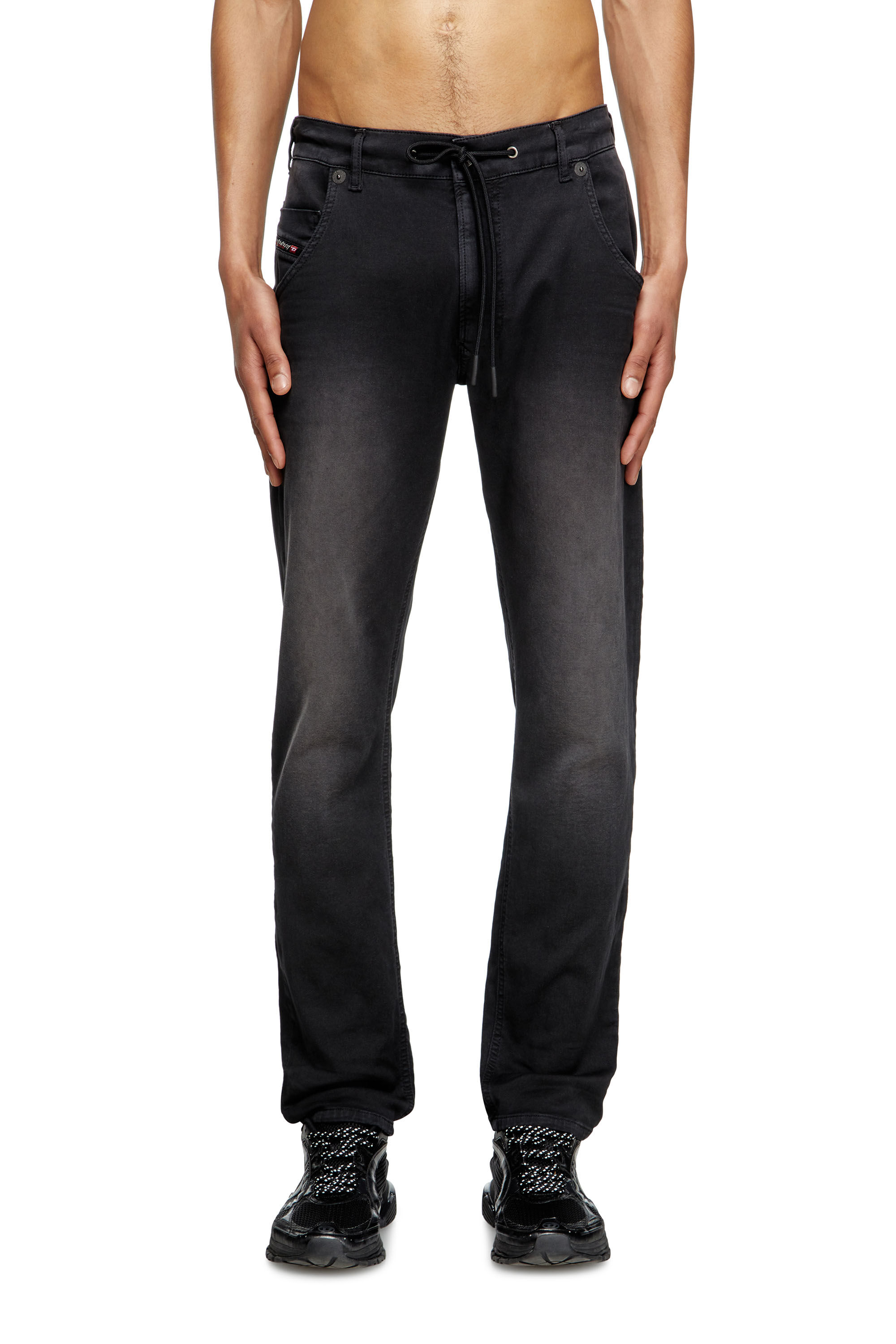 Diesel - Regular 2030 D-Krooley Joggjeans® 0670M Homme, Noir/Gris foncé - Image 3