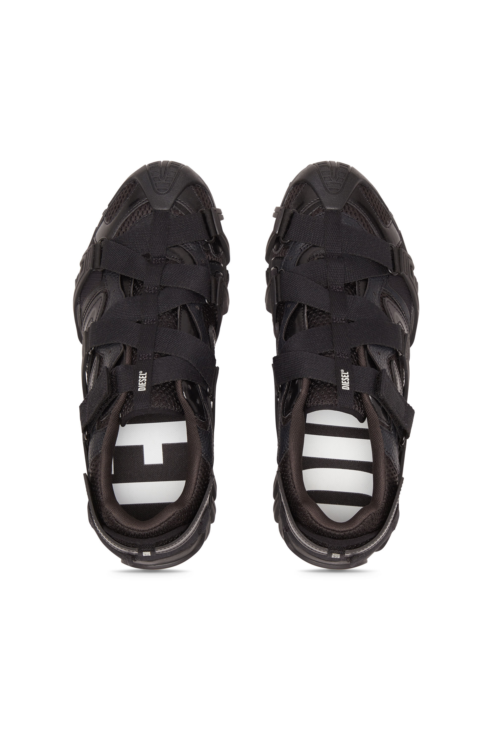 Diesel - S-PROTOTYPE-CR, S-Prototype-CR - Sneakers avec effet treillis en mesh et en cuir Homme in Noir - 4