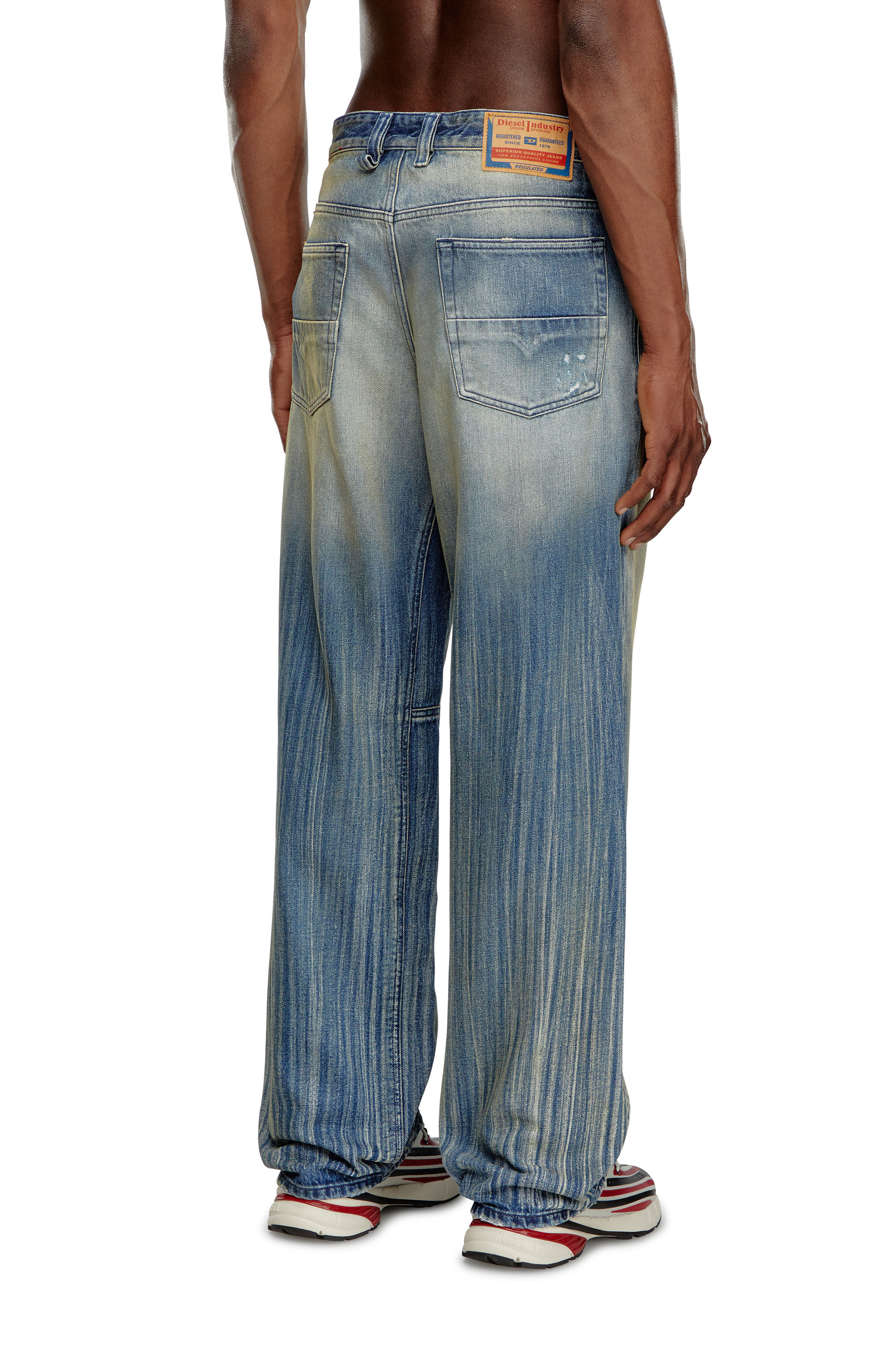 Diesel - Relaxed Jeans 2001 D-Macro 09I97 Homme, Bleu moyen - Image 4