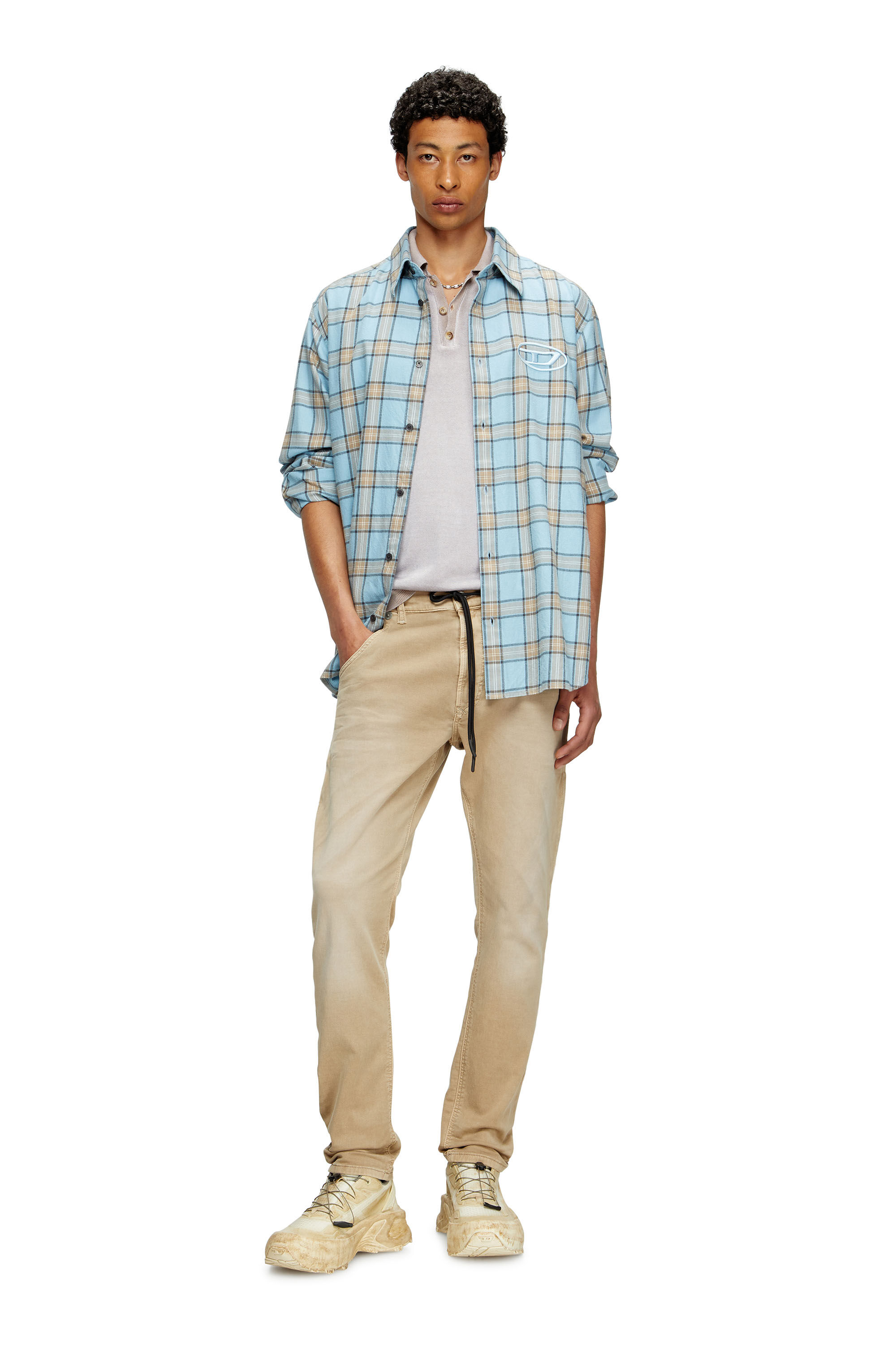 Diesel - Regular 2030 D-Krooley Joggjeans® 0670M Homme, Beige - Image 1