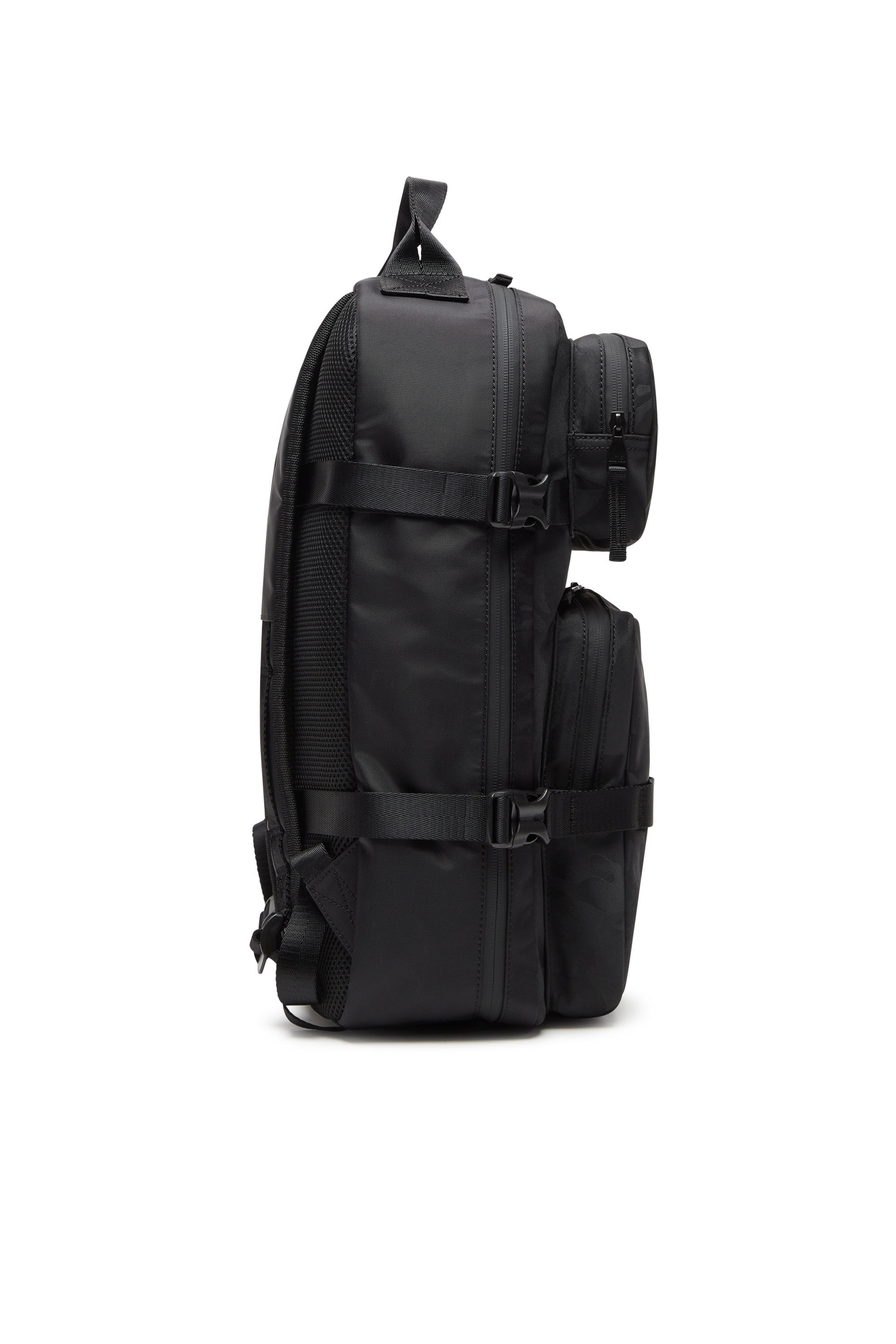 Diesel - DSRT BACKPACK, Male Dsrt-Utility backpack in printed nylon in Black - Image 4