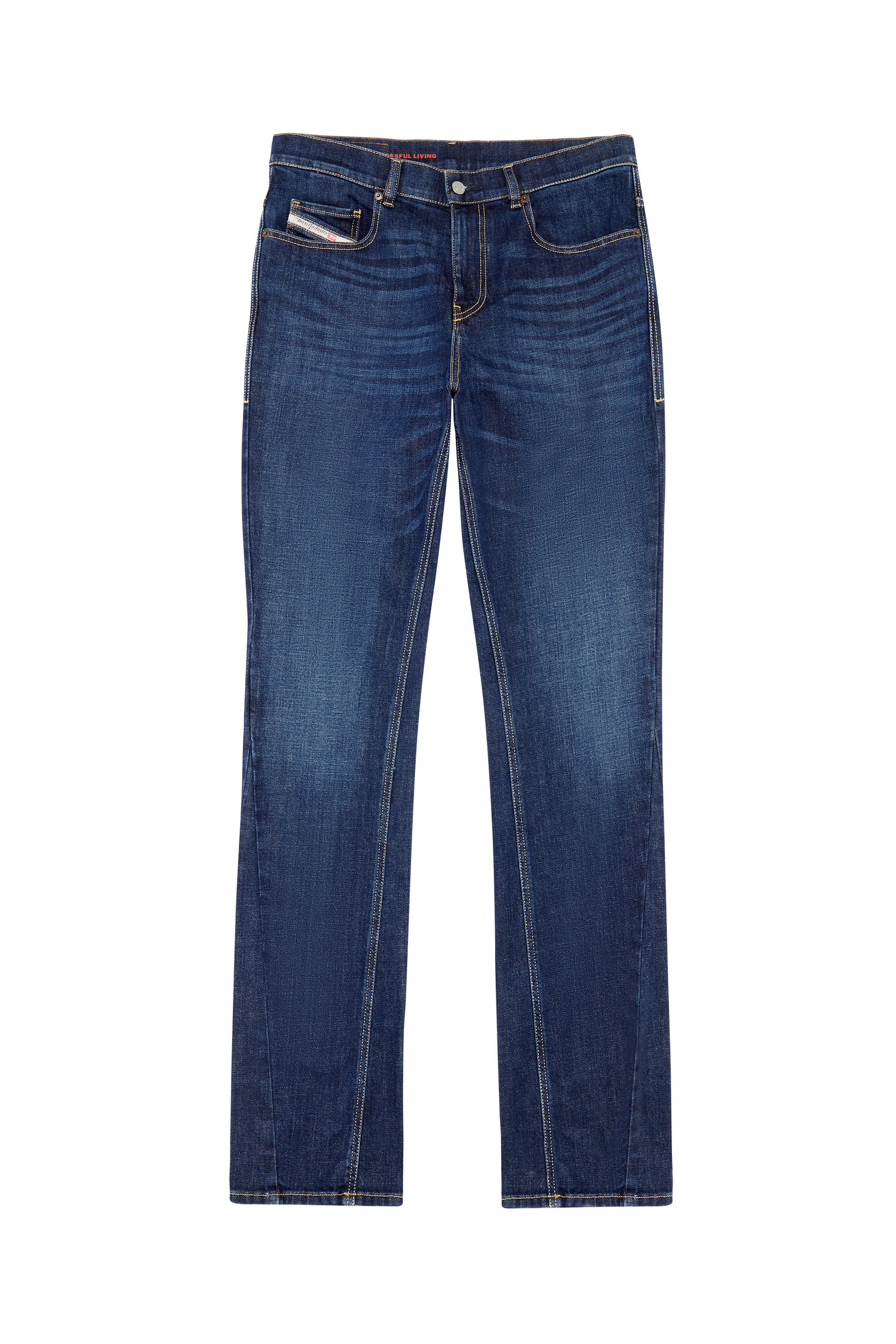 Dark blue bootcut jeans mens 2025