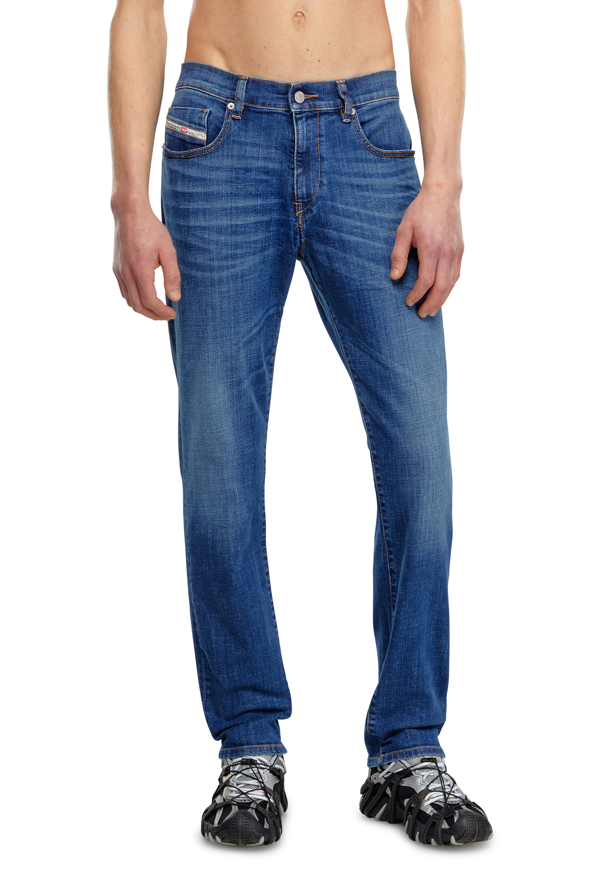 Diesel - Homme Slim Jeans 2019 D-Strukt 09K04, Bleu moyen - Image 3