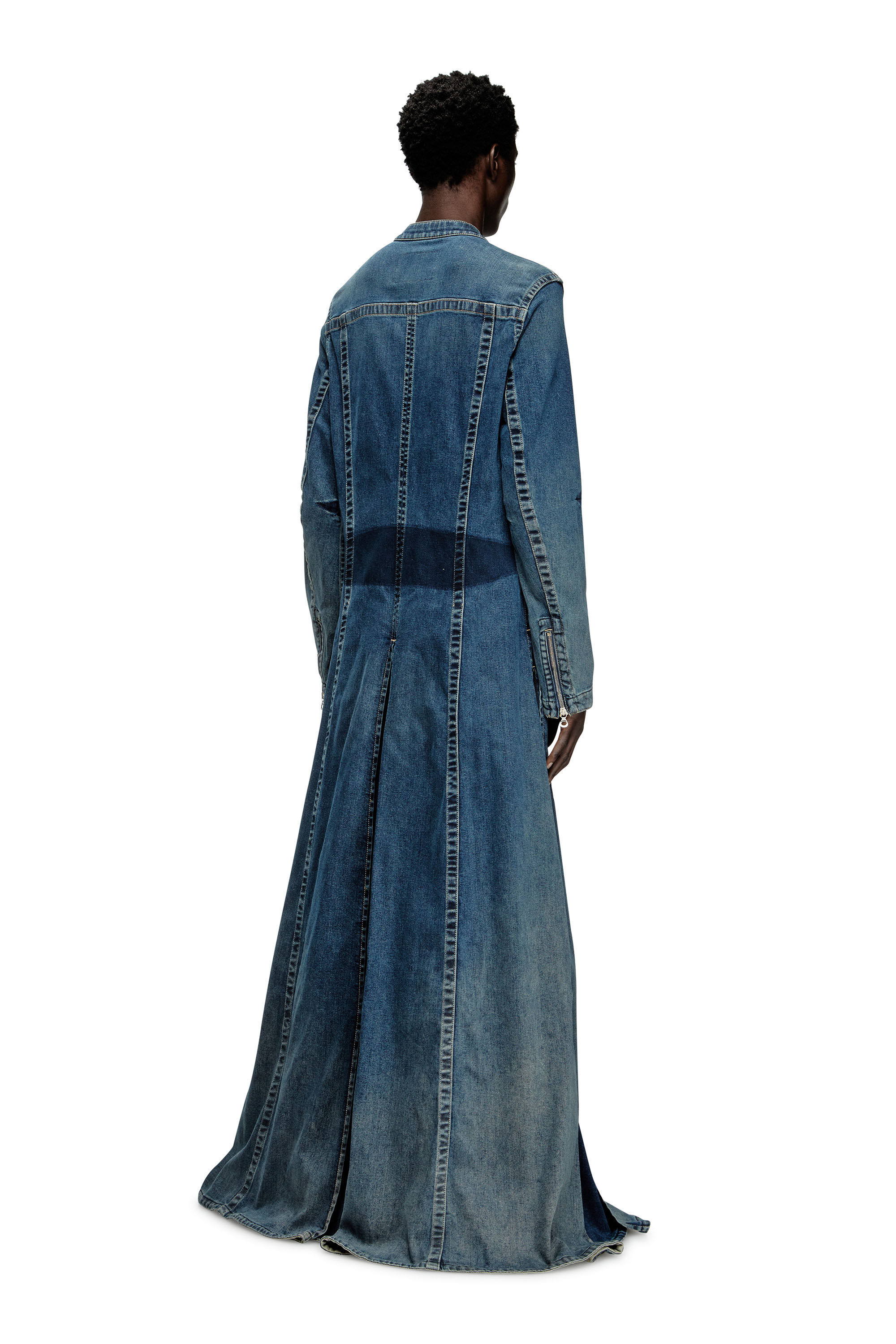 Diesel - D-JORGE-RE-FSG, Male's Extreme coat in Rehab denim in Medium Blue - 5