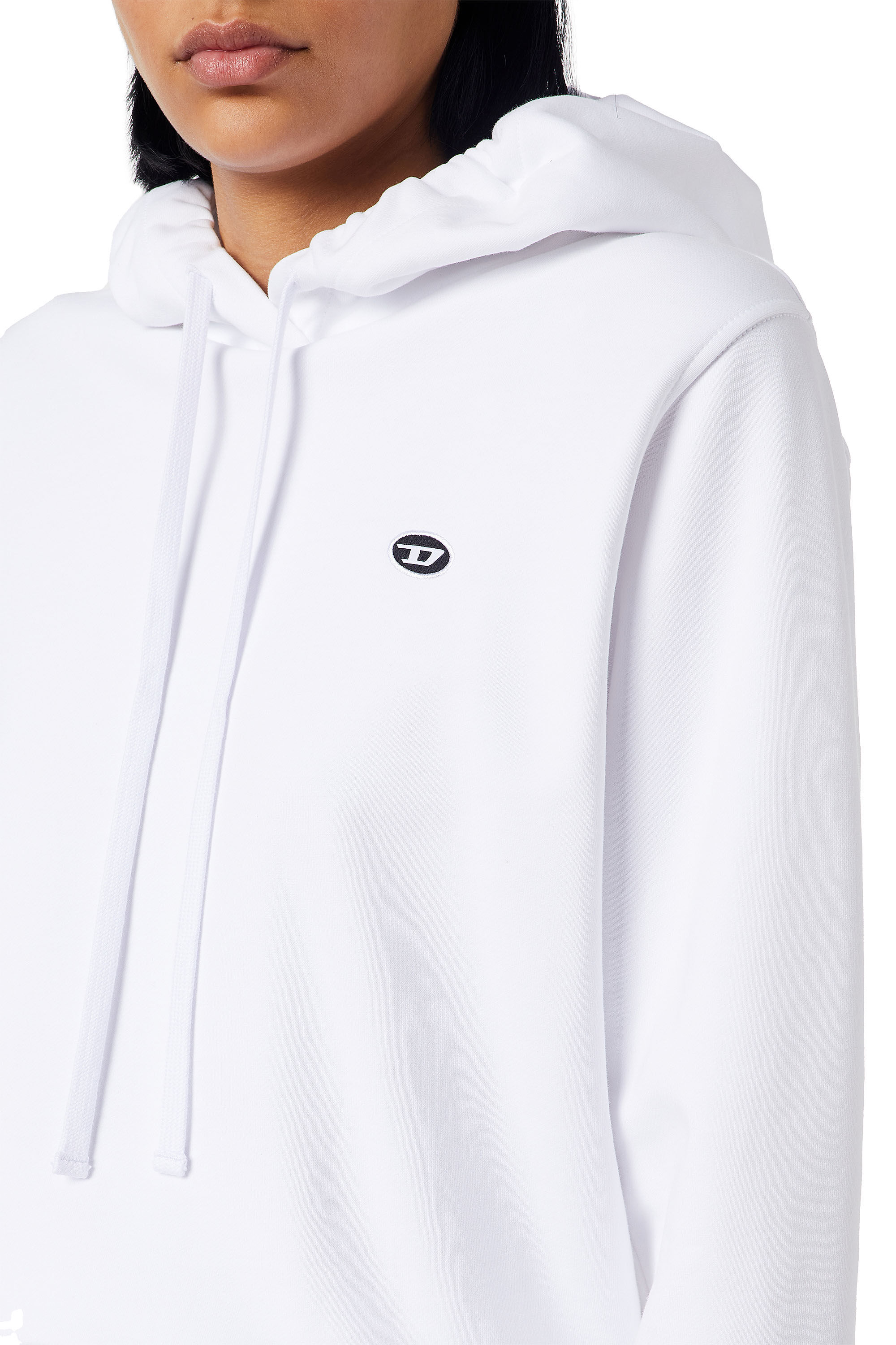 Diesel - F-REGGY-HOOD-DOVAL-PJ, Female's Hoodie with logo patch in White - 5