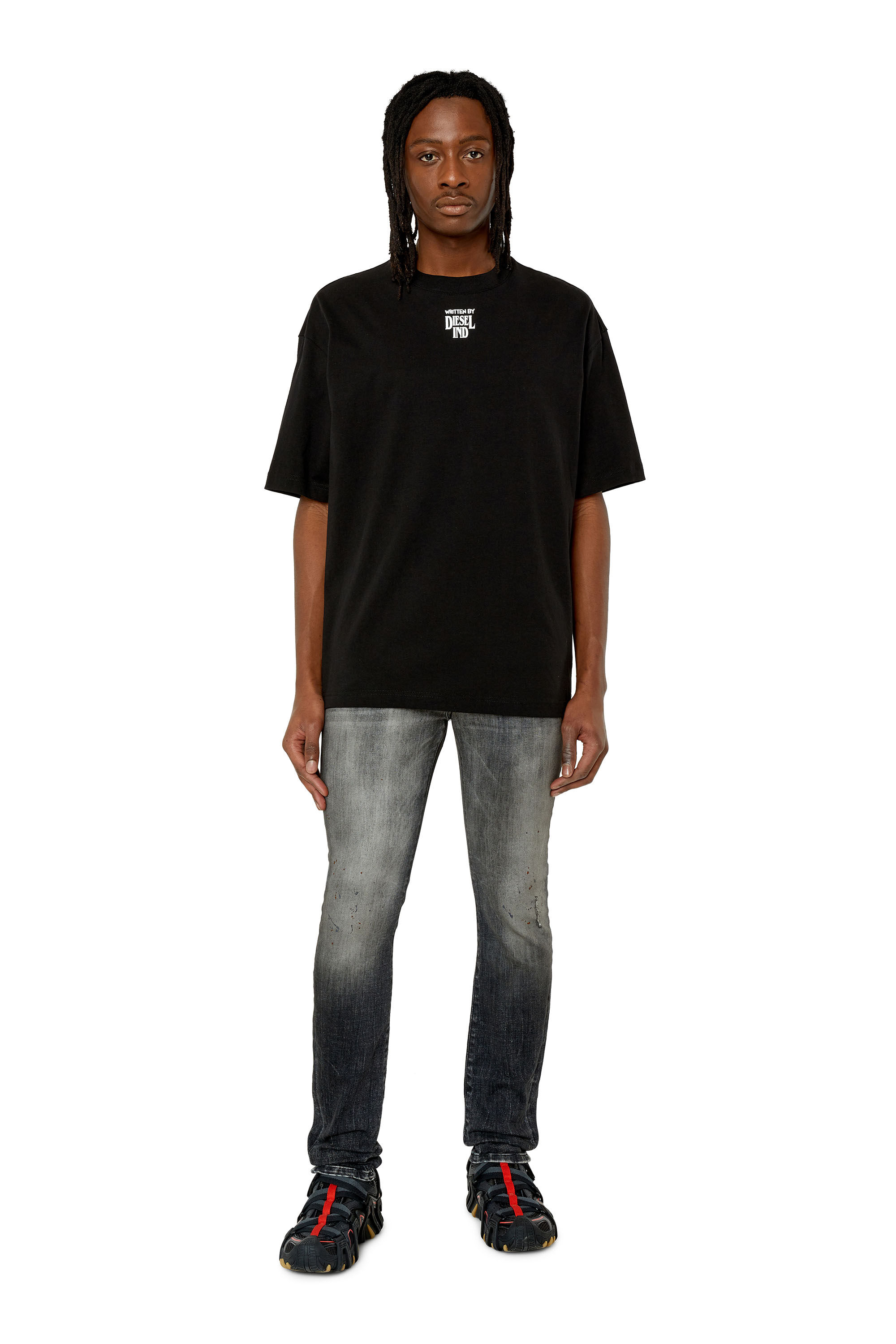 Diesel - Skinny Jeans 1983 D-Amny 09E70, Male's Skinny Jeans - 1983 D-Amny in Black/Dark Grey - 1