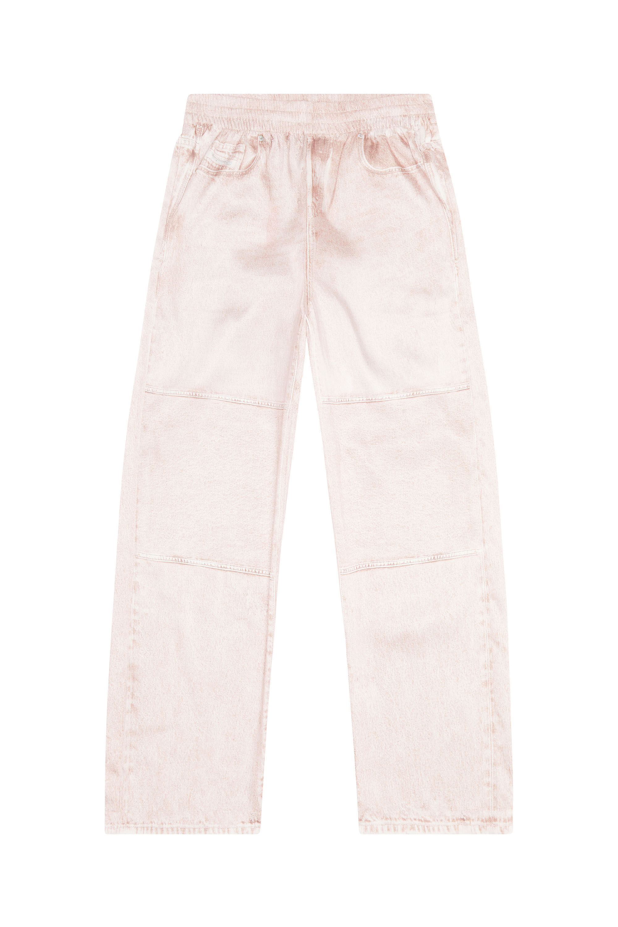 Diesel - P-FERNY-DEN, Female's Pants with trompe l'oeil print in Face Powder - 2