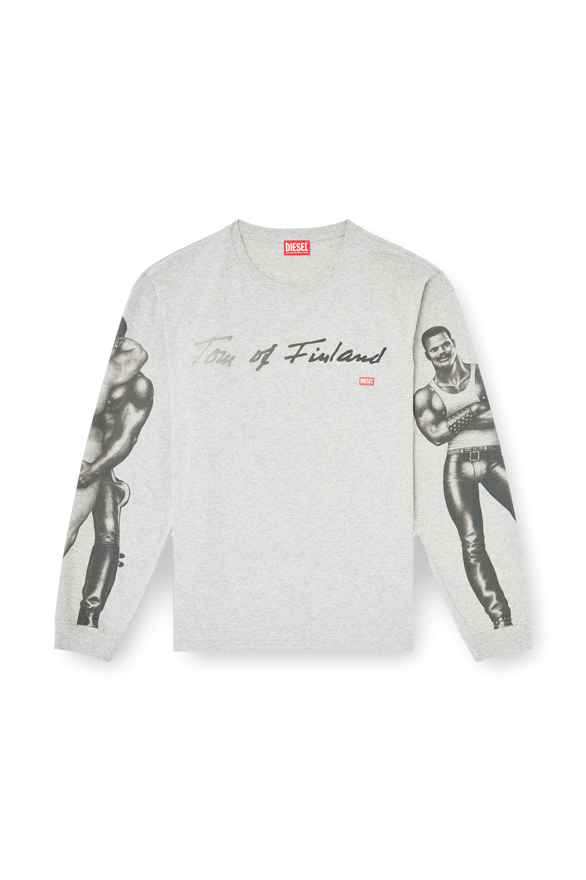 Diesel - PR-T-BOXT-LS-TOM25, T-shirt à manches longues avec imprimé graphique Mixte in Gris - 2