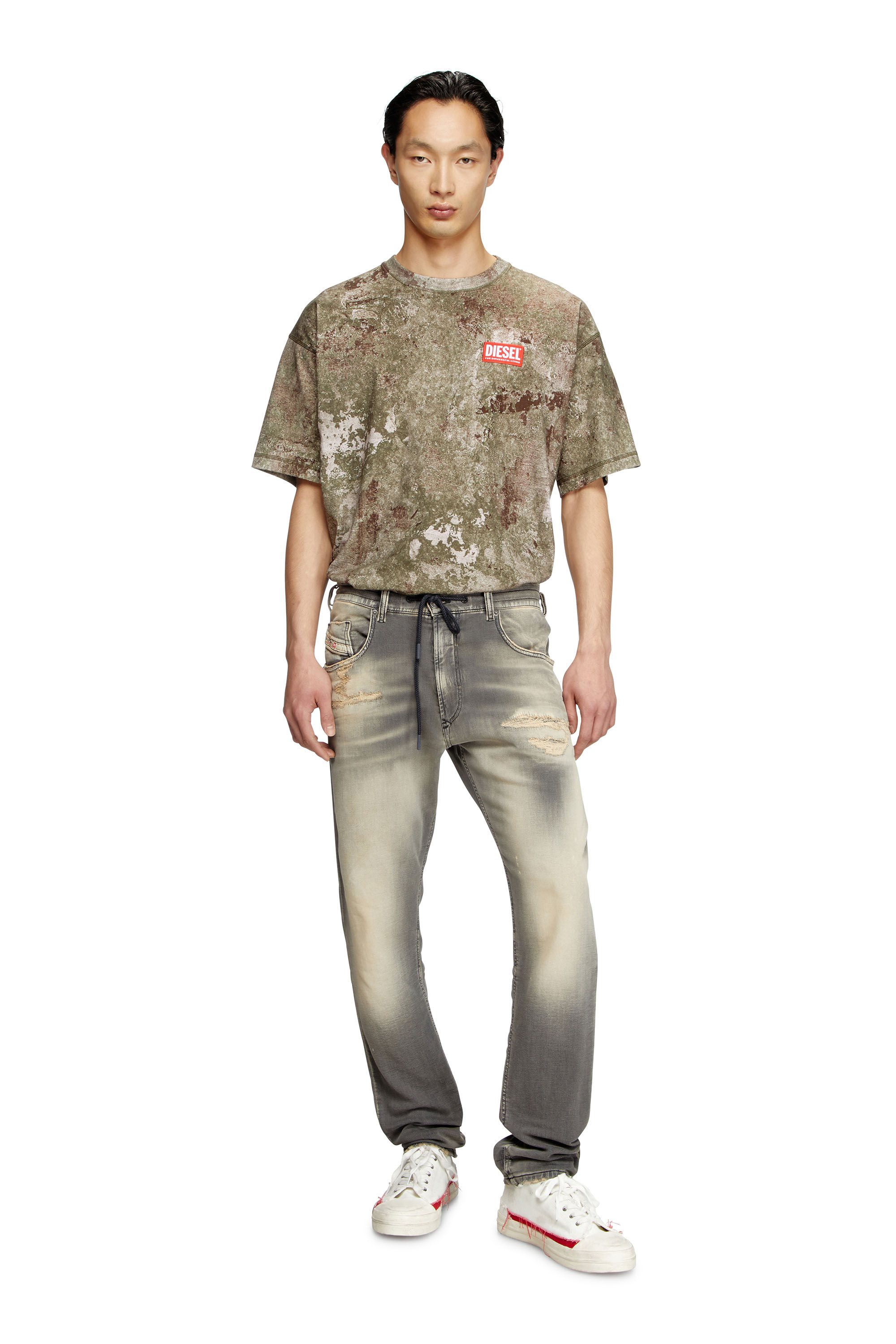 Diesel - Male's Regular 2030 D-Krooley Joggjeans® 068PF, Light Grey - 1