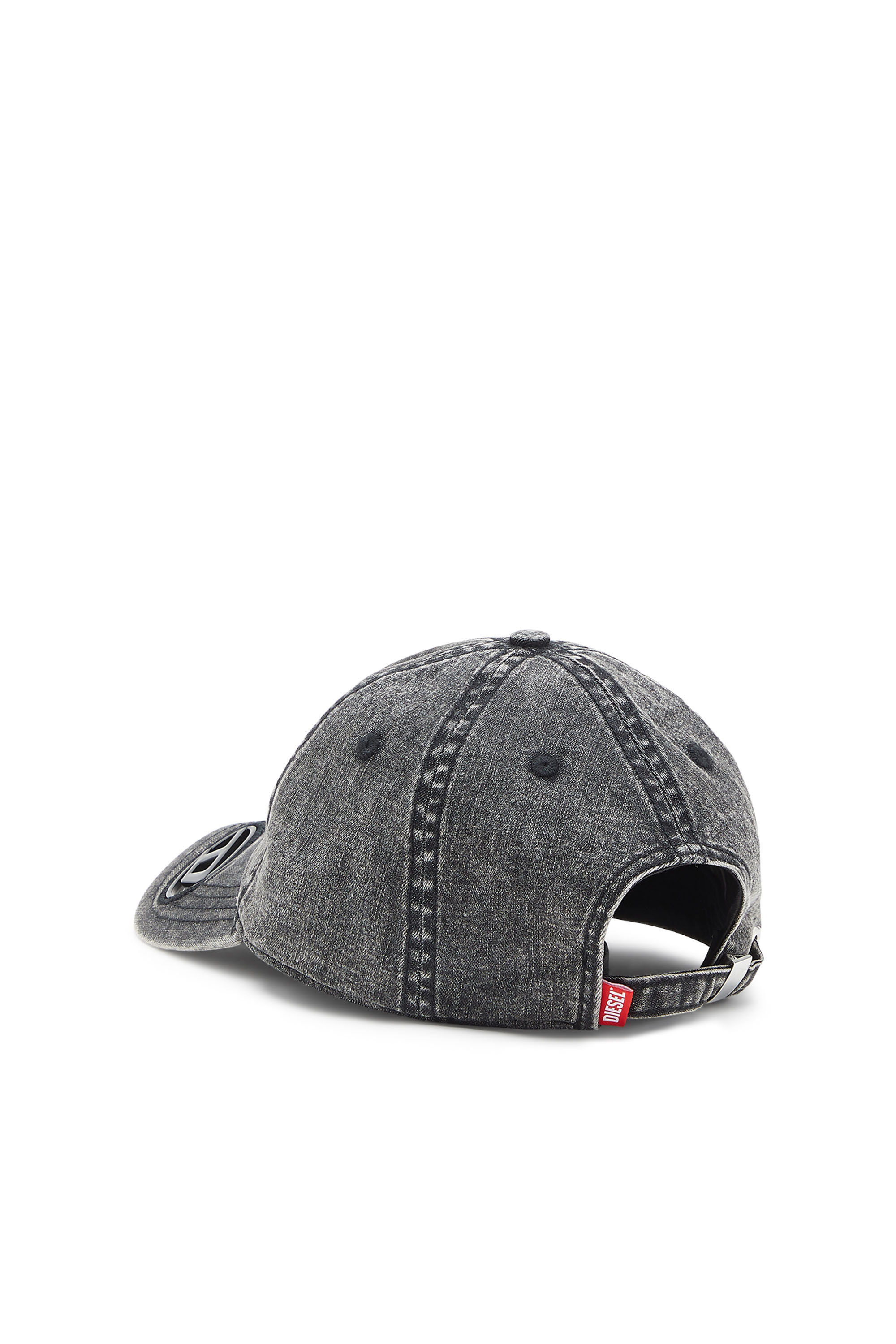 Diesel - C-AP-HOSHI, Male's Denim baseball cap with Oval D hardware in Black - 2
