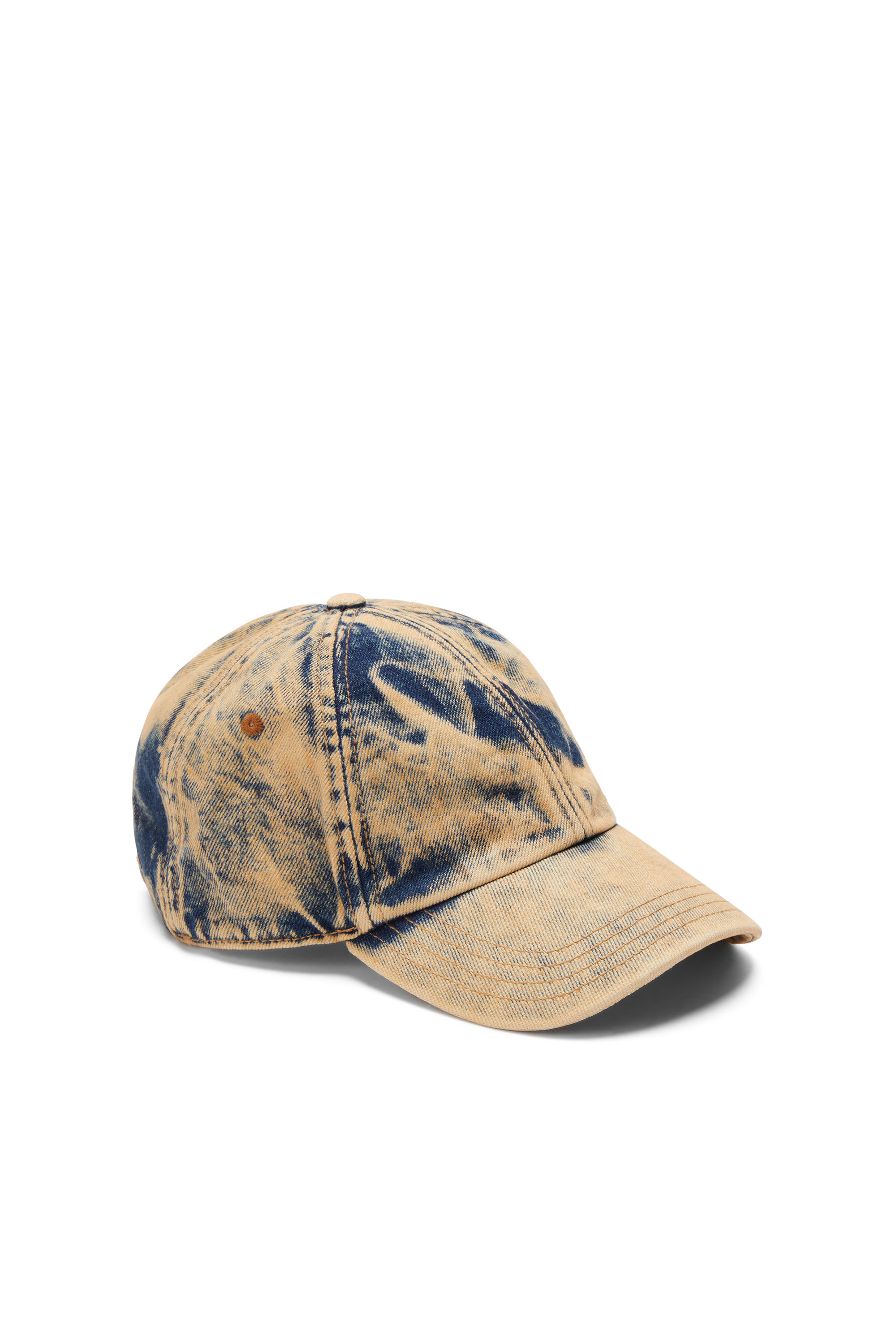 Diesel - C-SAB, Male's Baseball cap in treated denim in Beige/Blue - 1