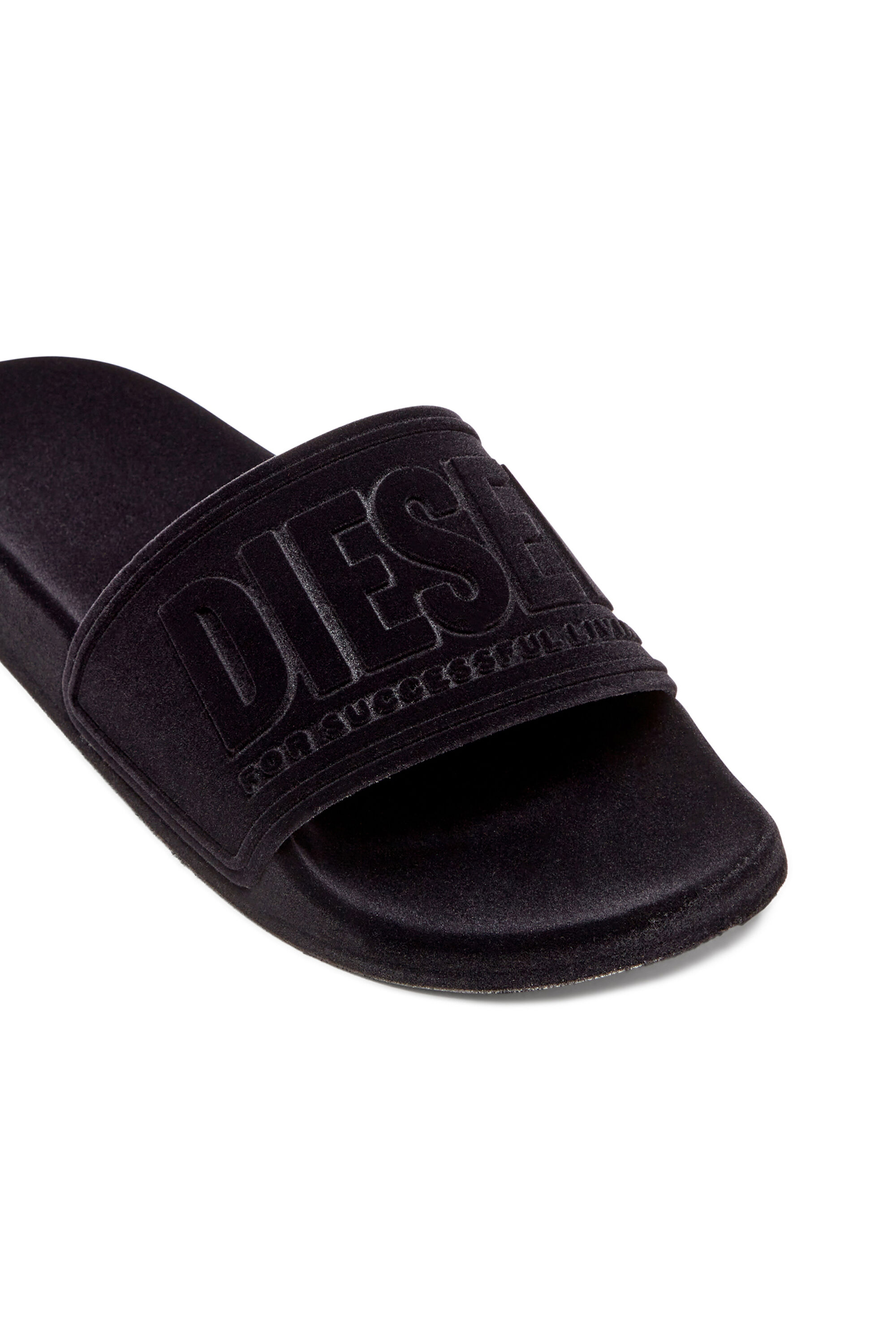 Diesel - SA-MAYEMI CC W, Female's Sa-Mayemi-Pool slides with velvety flocking in Black - 6