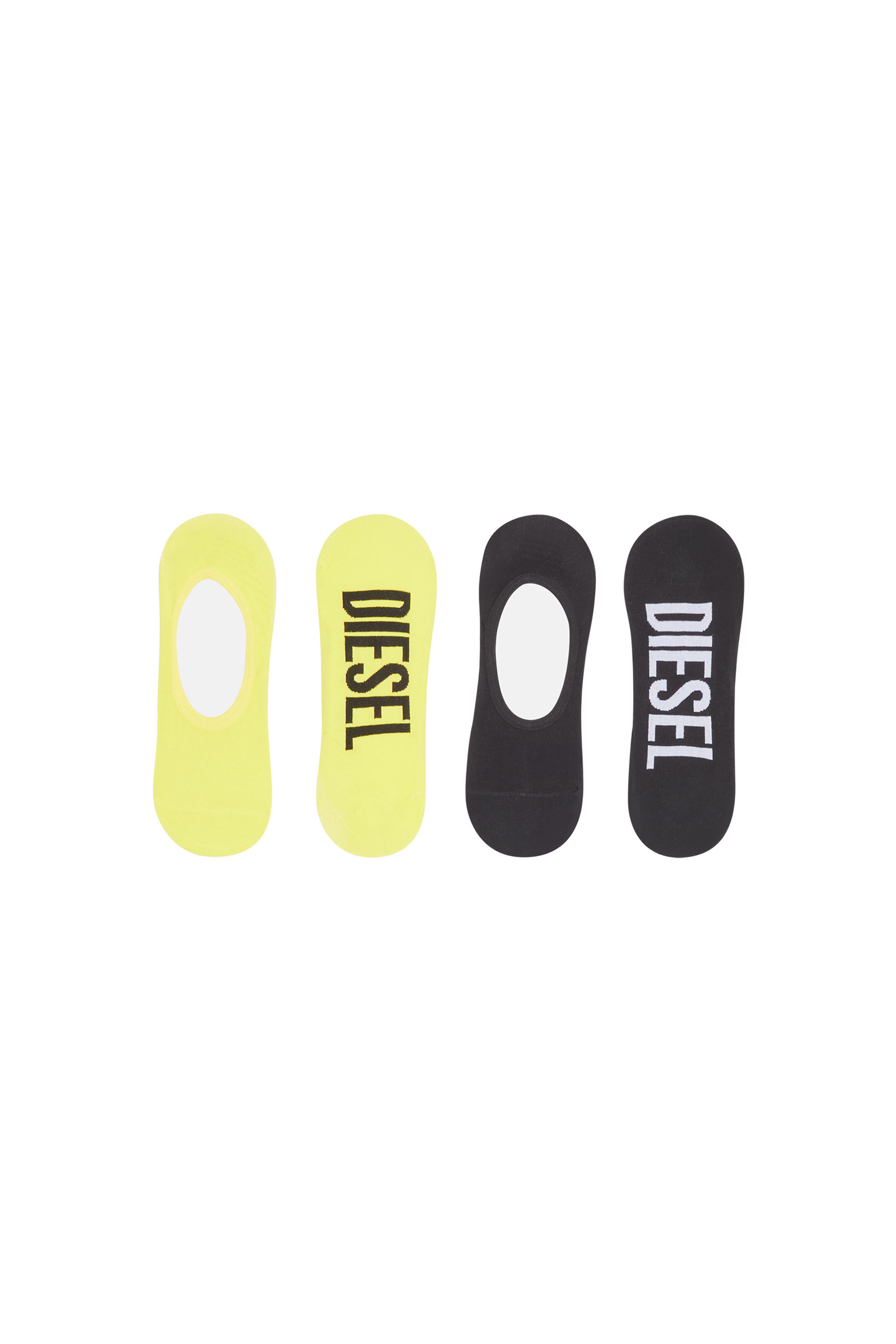 Diesel - SKM-HIDEPAT-TWOPACK SOCKS 2PACK, Noir/Jaune - Image 1